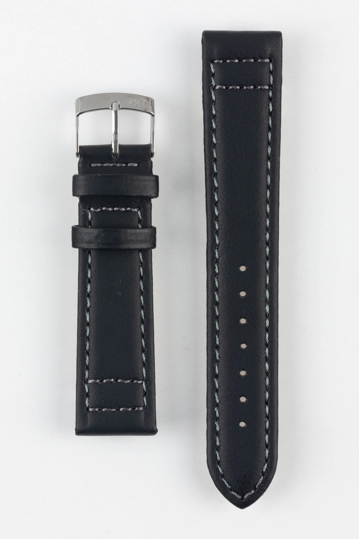 Morellato GINEPRO Buffalo-Grain Vegan Leather Watch Strap in BLACK - Image 9