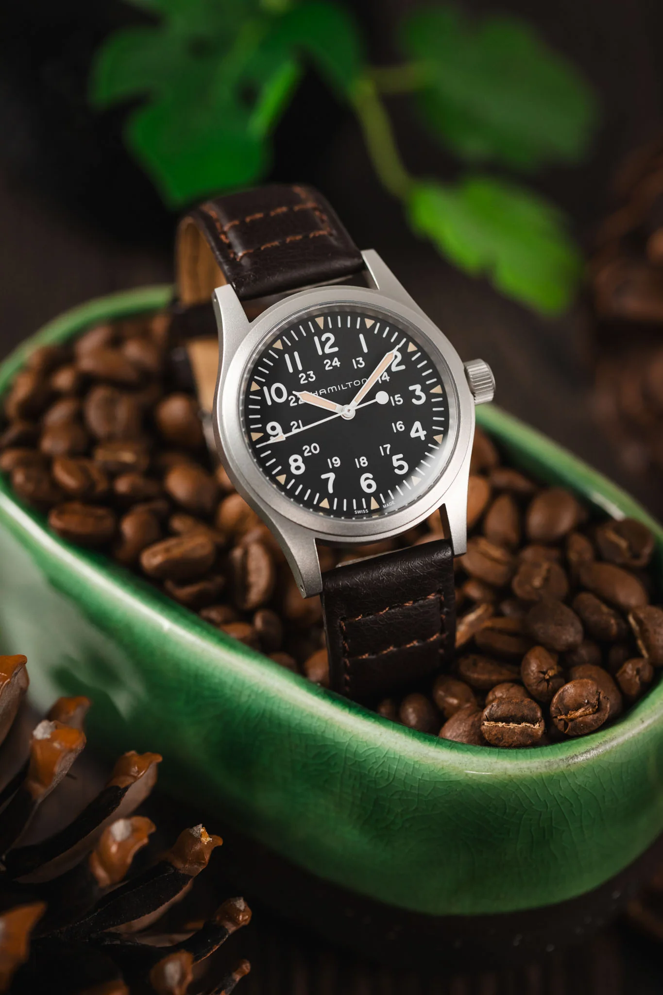 Morellato GINEPRO Buffalo-Grain Vegan Leather Watch Strap in BROWN - Image 4