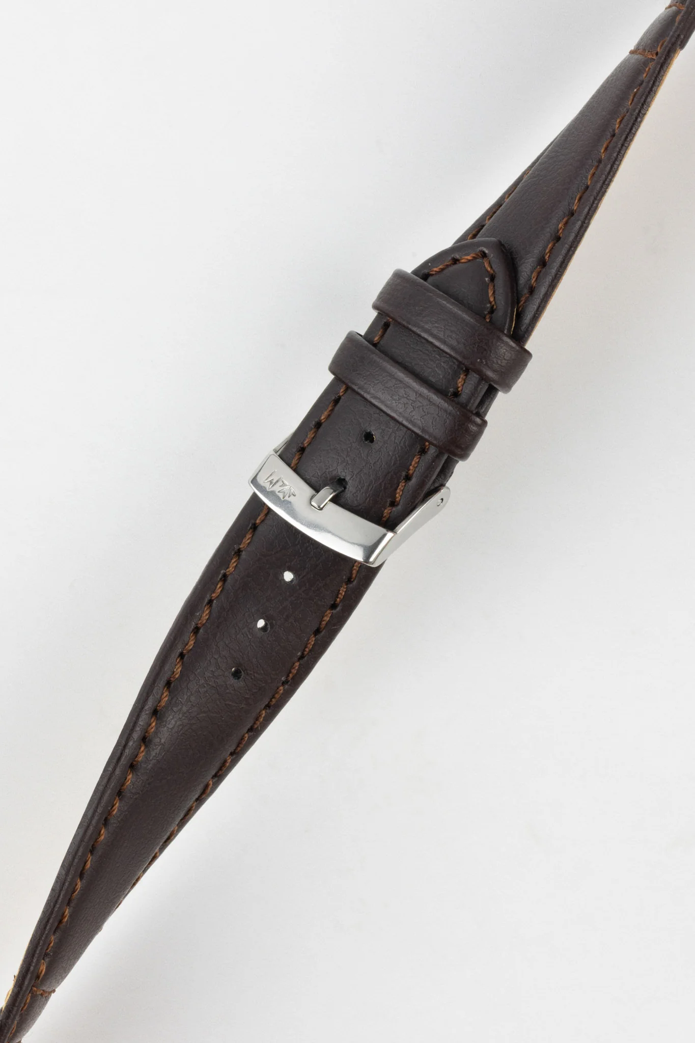 Morellato GINEPRO Buffalo-Grain Vegan Leather Watch Strap in BROWN - Image 5