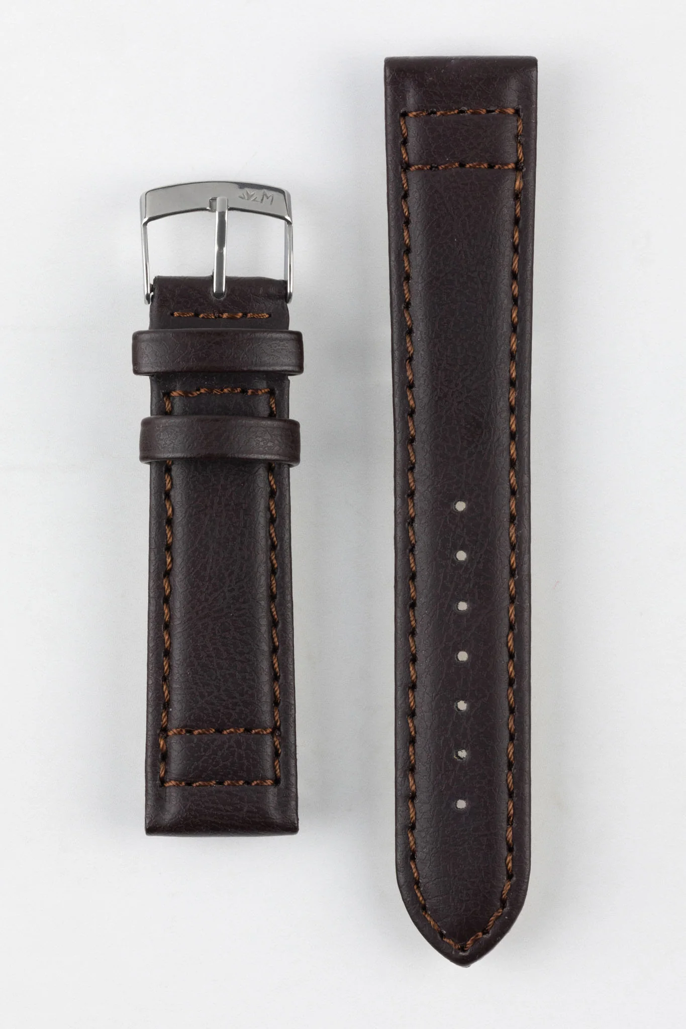 Morellato GINEPRO Buffalo-Grain Vegan Leather Watch Strap in BROWN - Image 9