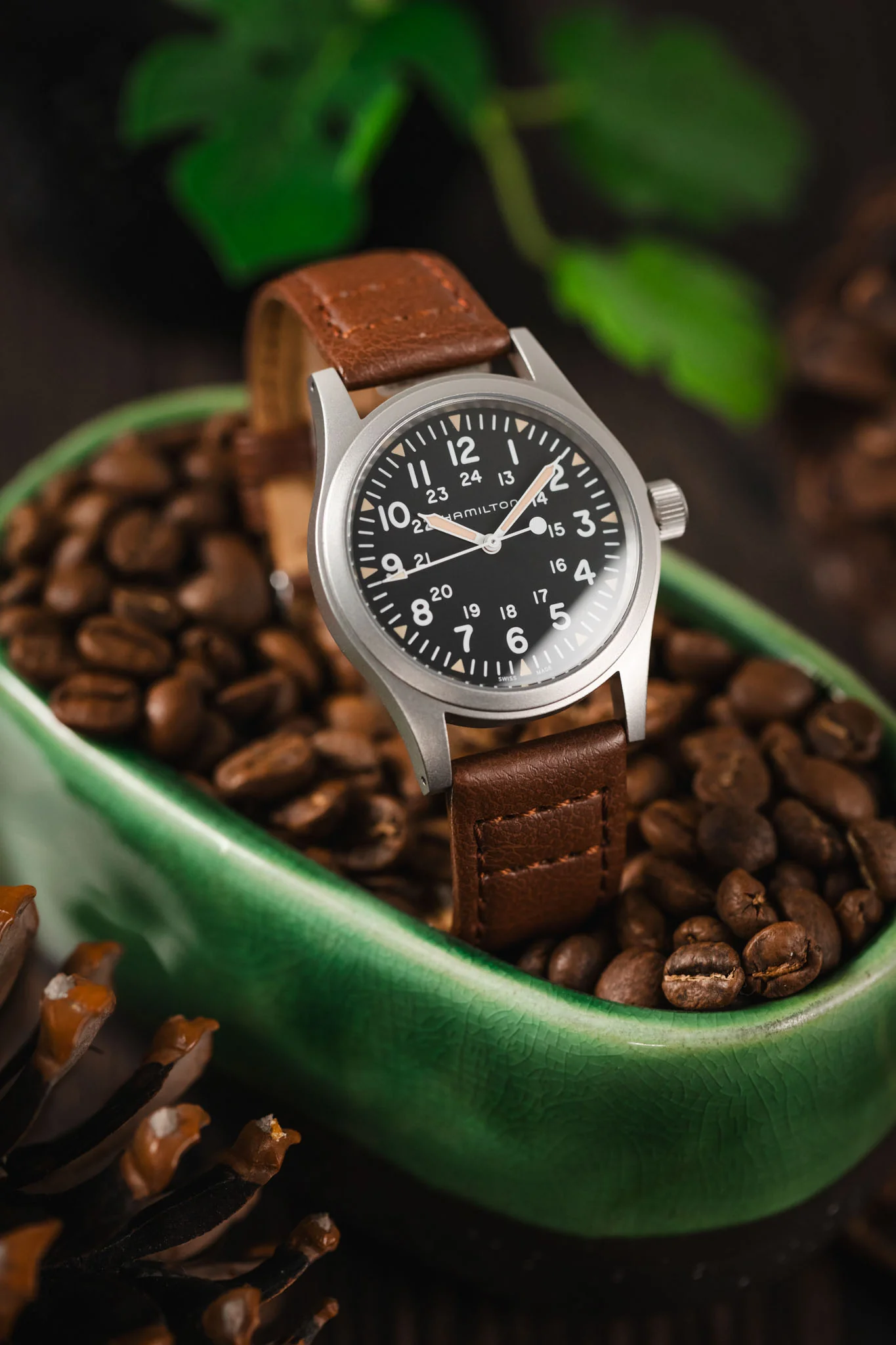 Morellato GINEPRO Buffalo-Grain Vegan Leather Watch Strap in GOLD BROWN - Image 4