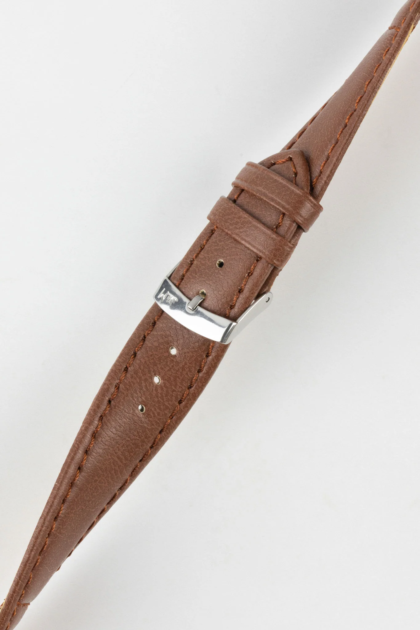 Morellato GINEPRO Buffalo-Grain Vegan Leather Watch Strap in GOLD BROWN - Image 5