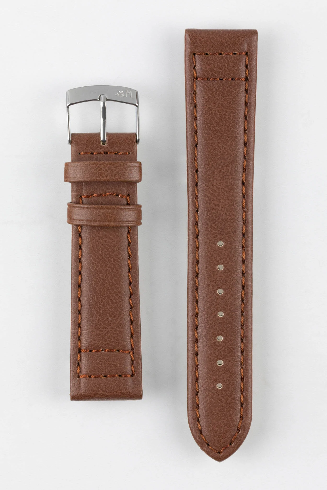 Morellato GINEPRO Buffalo-Grain Vegan Leather Watch Strap in GOLD BROWN - Image 9