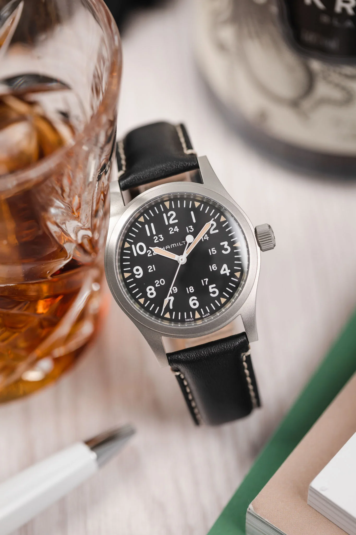 Morellato GIORGIONE Smooth Calfskin Leather Watch Strap in BLACK - Image 4