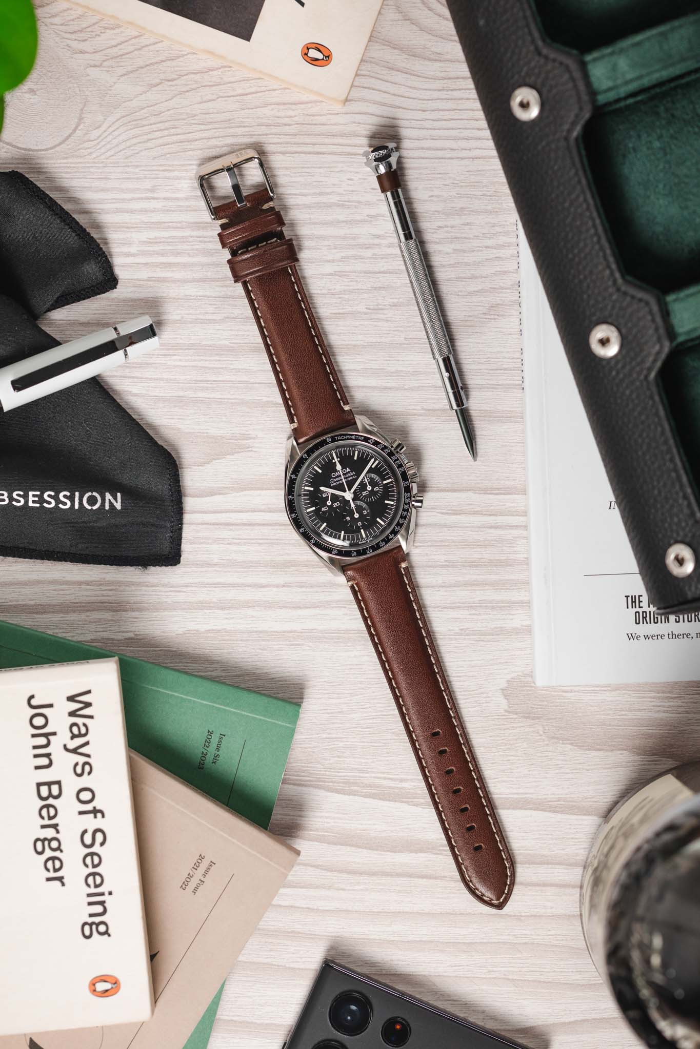 Morellato GIORGIONE Smooth Calfskin Leather Watch Strap in BROWN - Image 6