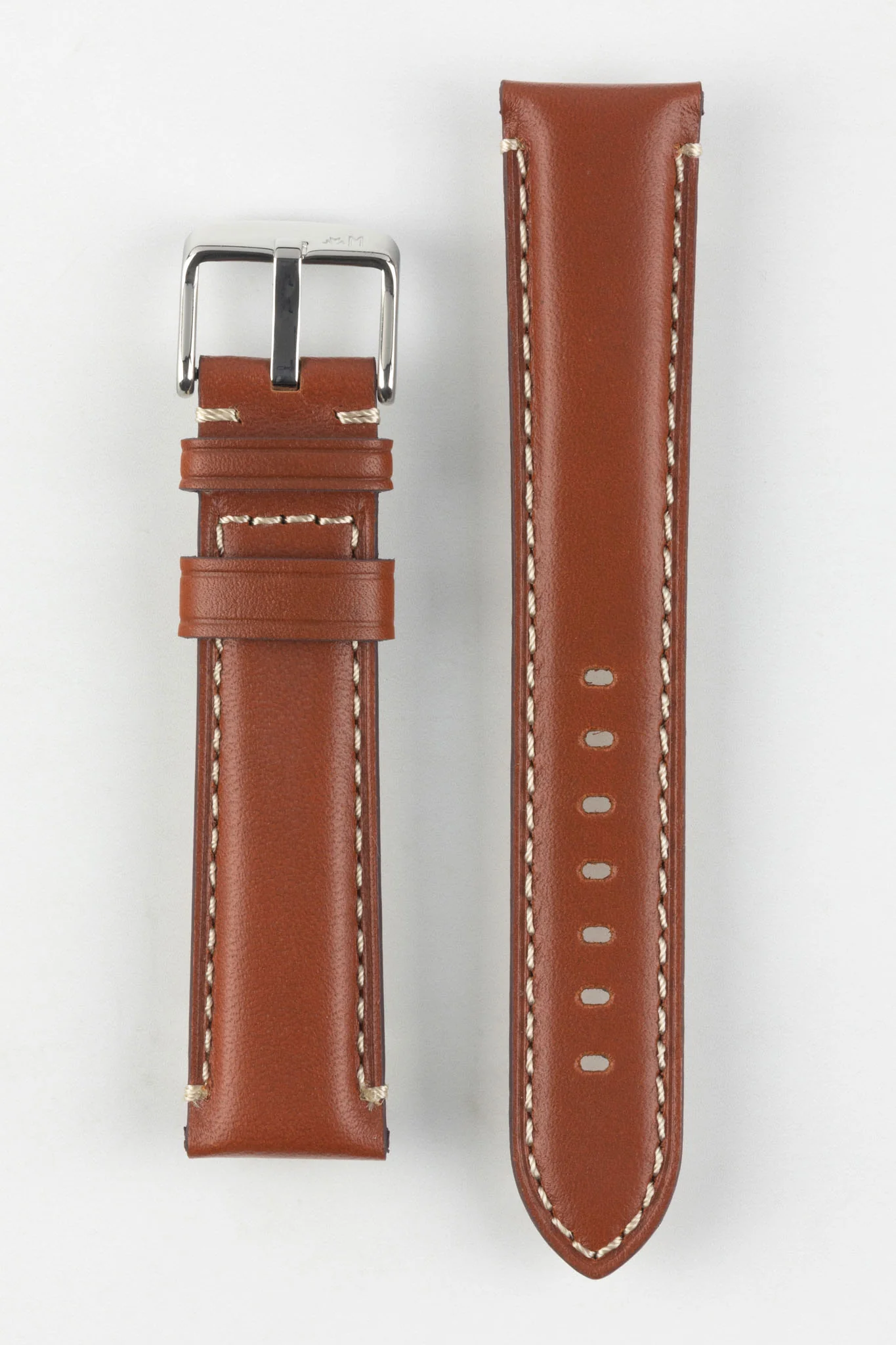 Morellato GIORGIONE Smooth Calfskin Leather Watch Strap in GOLD BROWN - Image 8