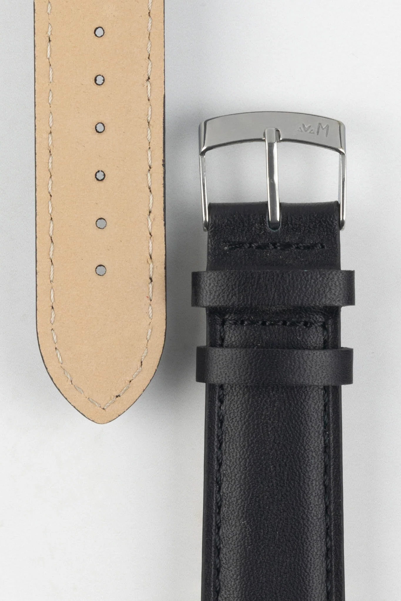 Morellato GRAFIC Calfskin Leather Performance Watch Strap in BLACK - Image 3