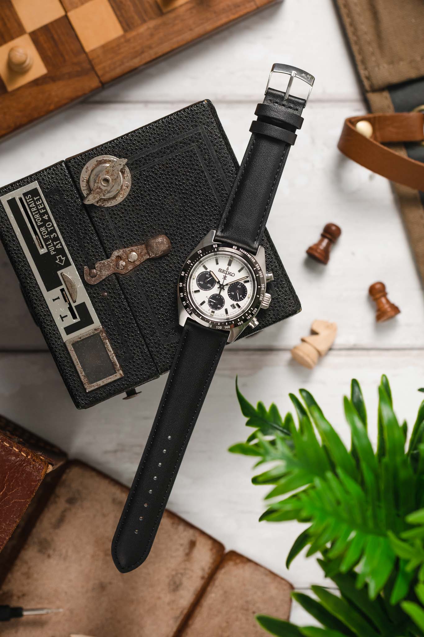 Morellato GRAFIC Calfskin Leather Performance Watch Strap in BLACK - Image 6