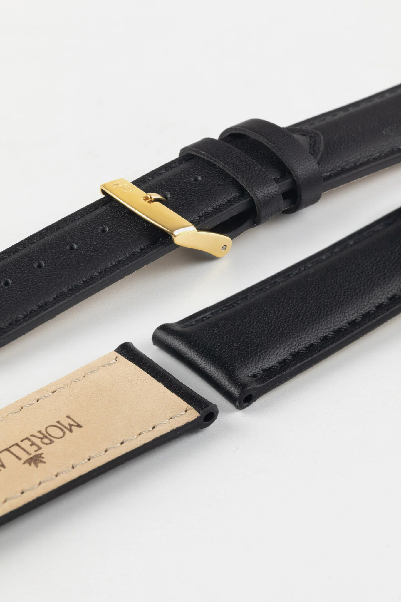Morellato GRAFIC Calfskin Leather Performance Watch Strap in BLACK - Image 8