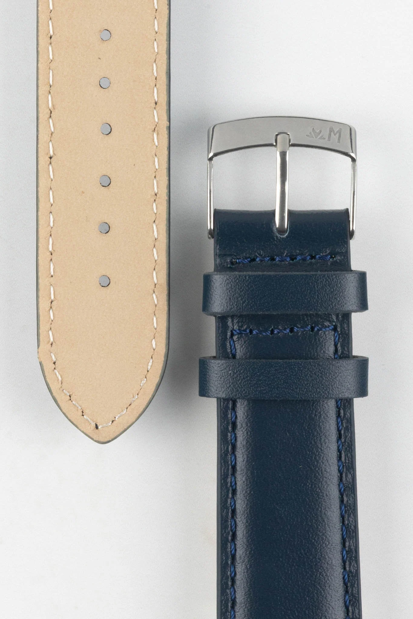 Morellato GRAFIC Calfskin Leather Performance Watch Strap in BLUE - Image 3