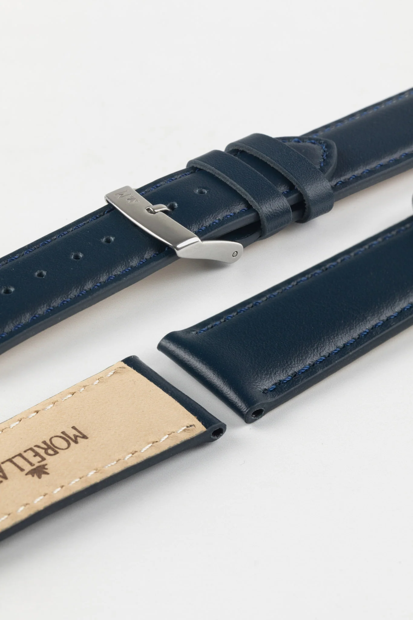 Morellato GRAFIC Calfskin Leather Performance Watch Strap in BLUE - Image 7