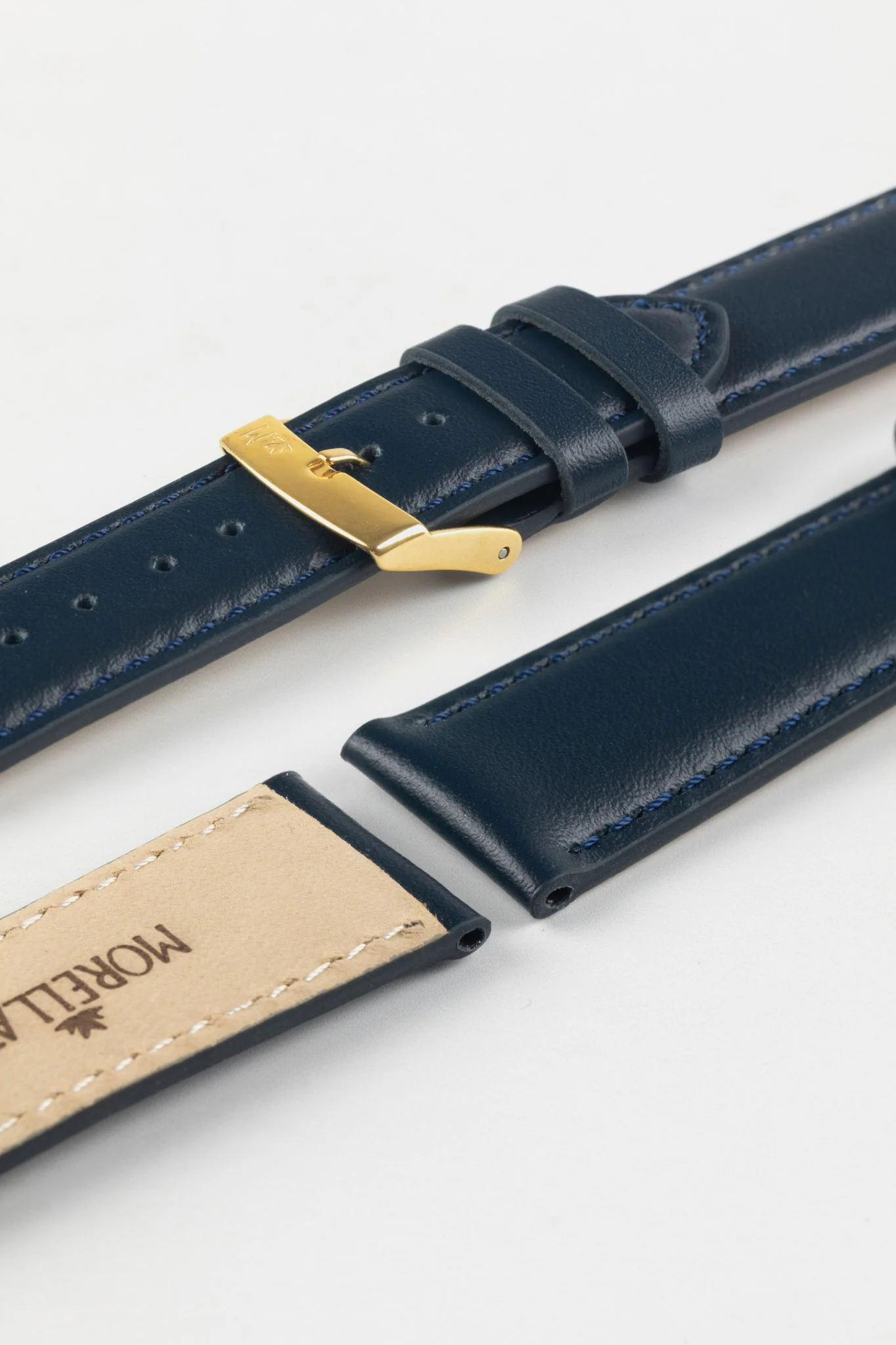 Morellato GRAFIC Calfskin Leather Performance Watch Strap in BLUE - Image 8