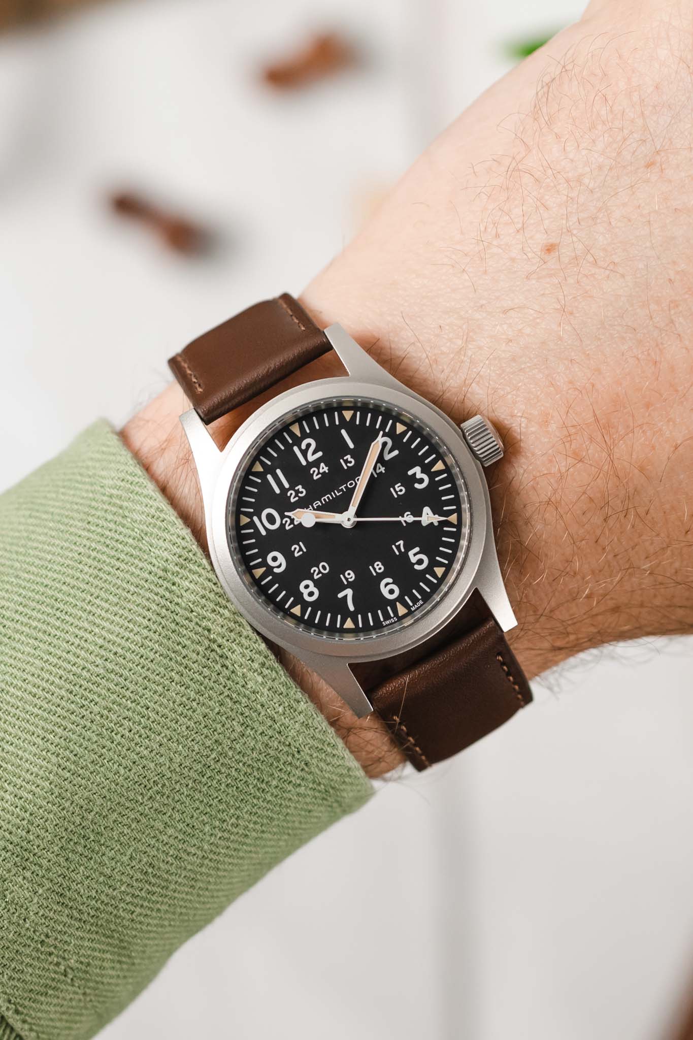 Morellato GRAFIC Calfskin Leather Performance Watch Strap in BROWN - Image 2