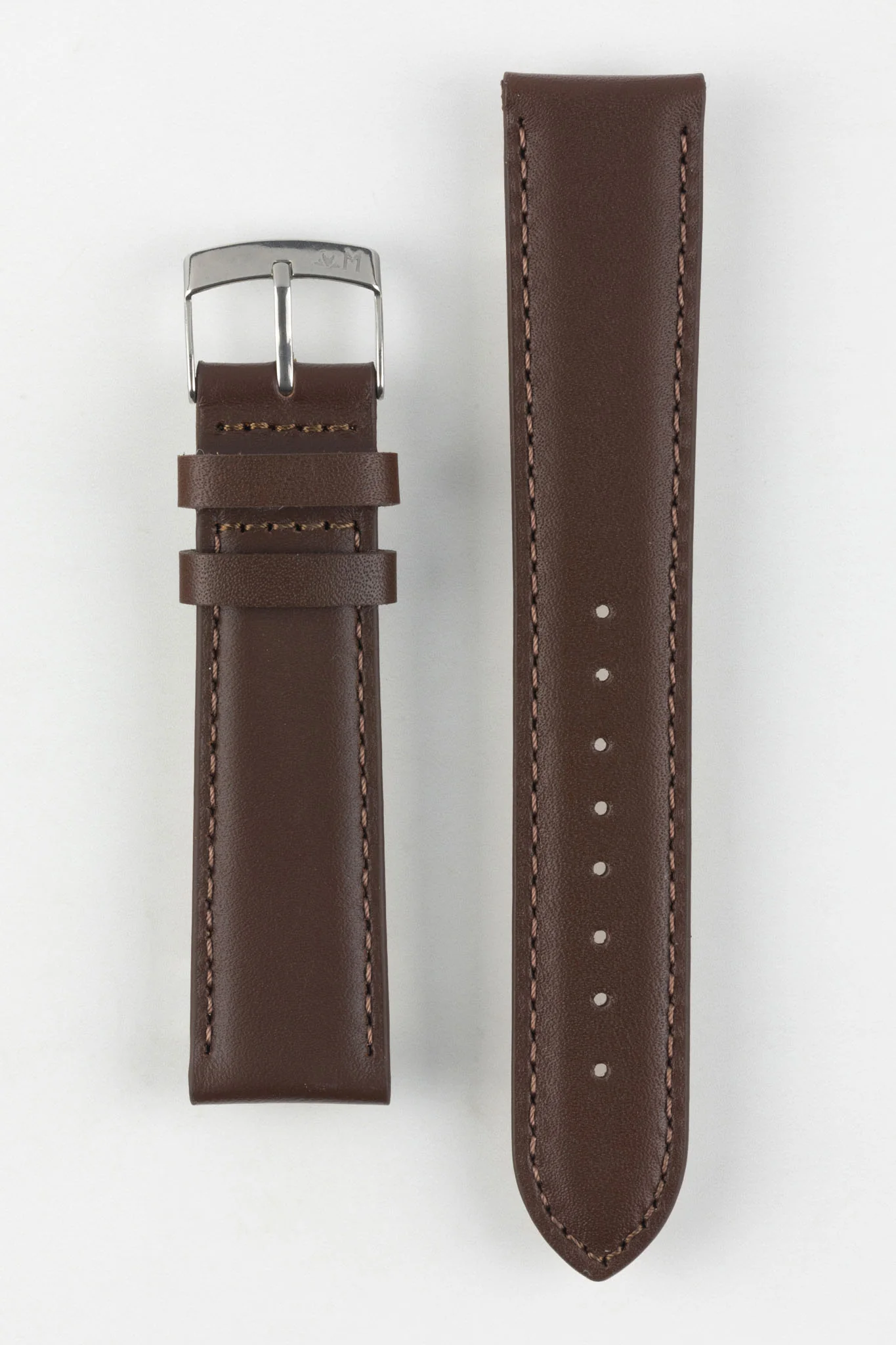 Morellato GRAFIC Calfskin Leather Performance Watch Strap in BROWN - Image 9