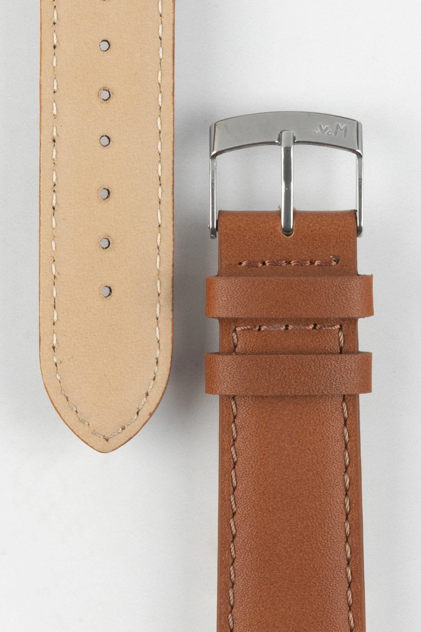 Morellato GRAFIC Calfskin Leather Performance Watch Strap in GOLD BROWN - Image 3