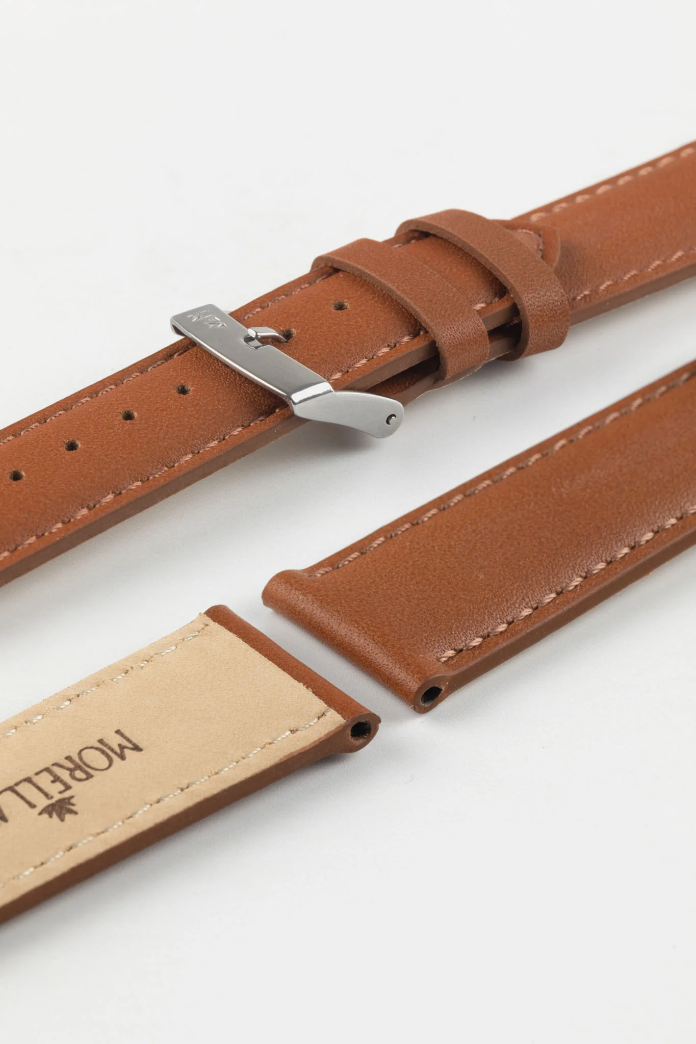 Morellato GRAFIC Calfskin Leather Performance Watch Strap in GOLD BROWN - Image 7
