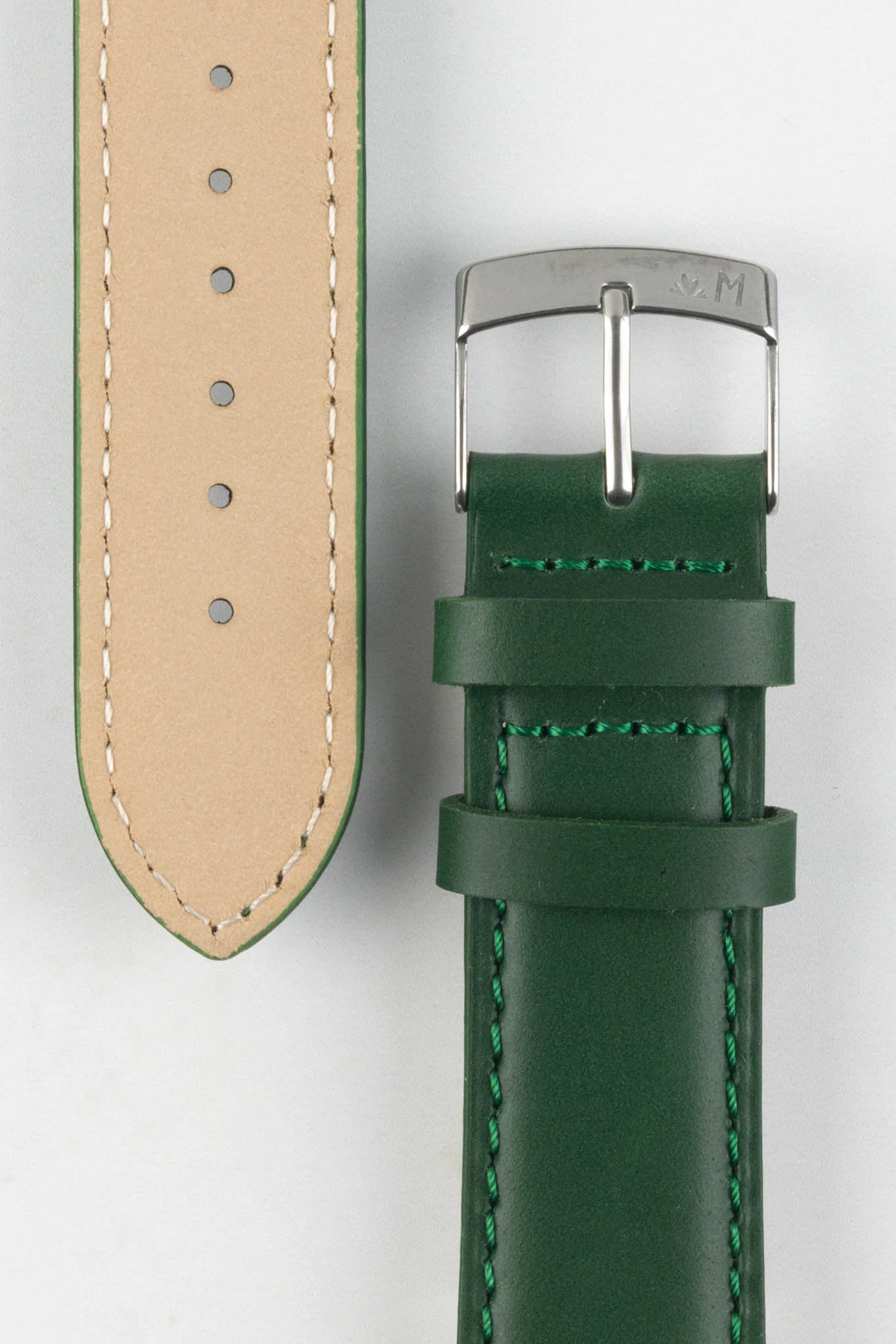 Morellato GRAFIC Calfskin Leather Performance Watch Strap in GREEN - Image 3