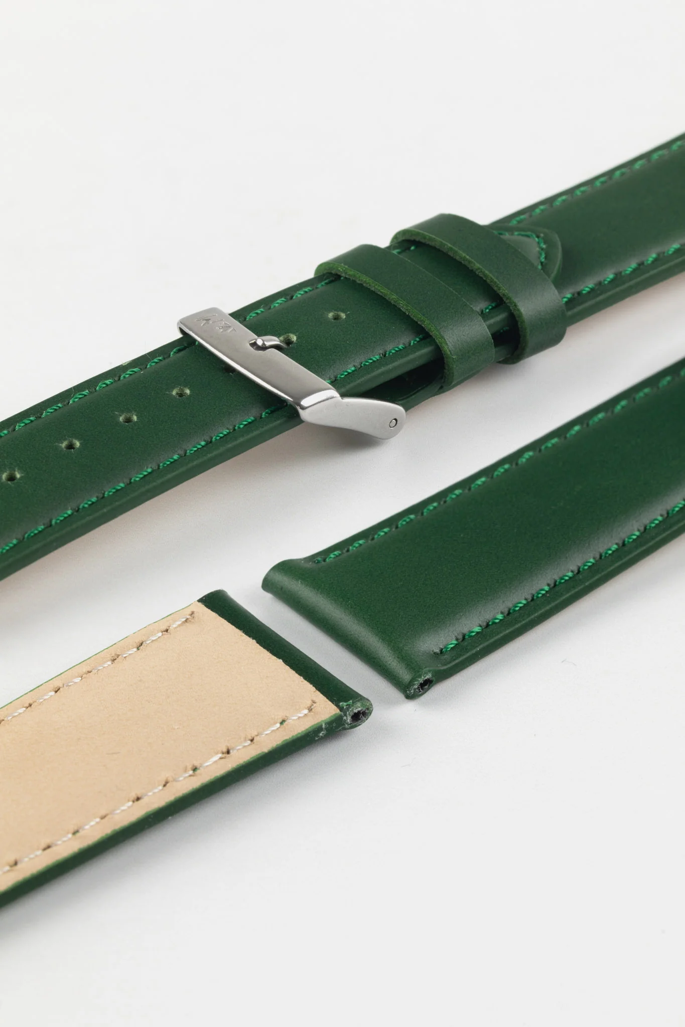 Morellato GRAFIC Calfskin Leather Performance Watch Strap in GREEN - Image 7