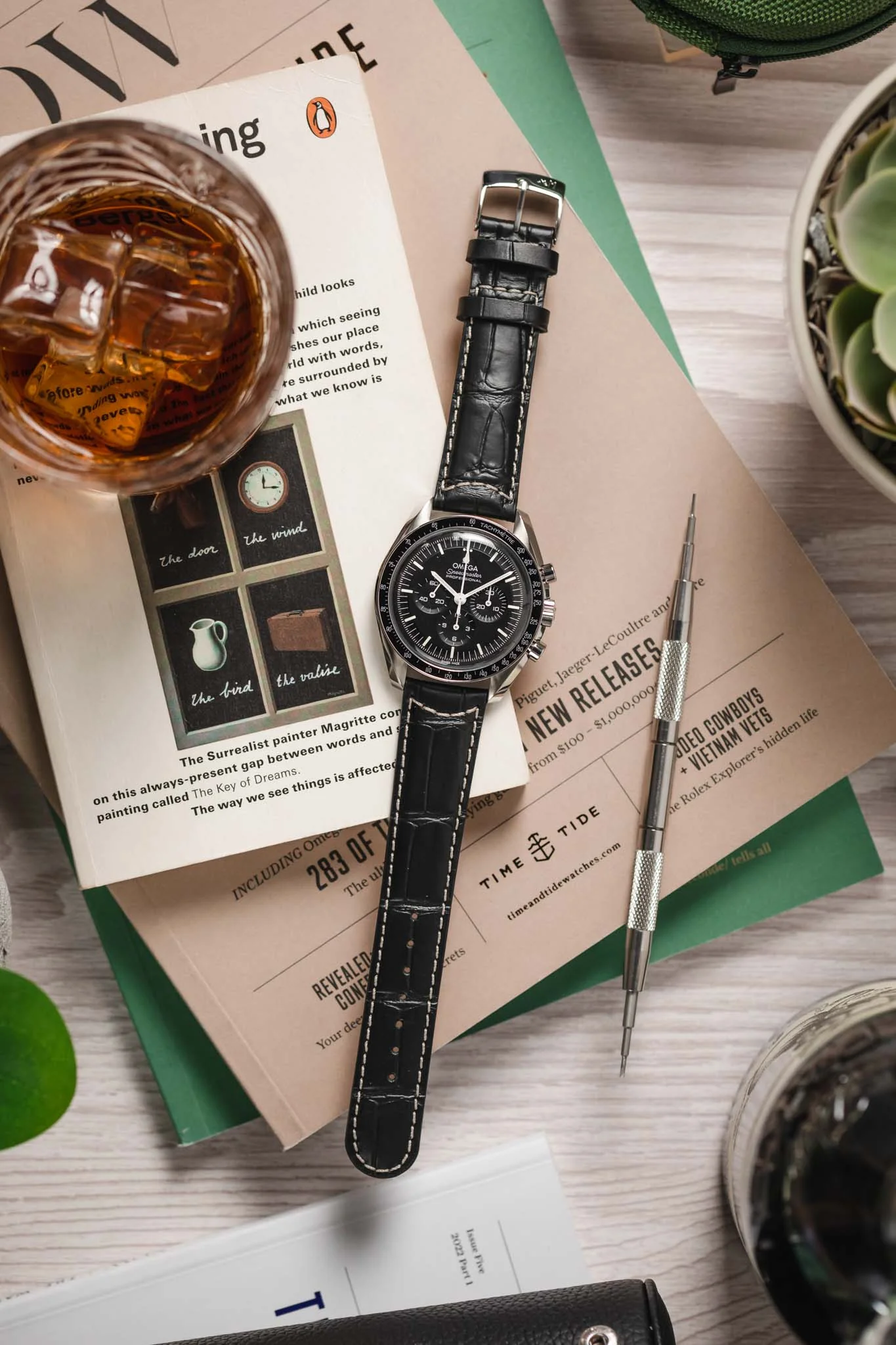 Morellato GUTTUSO Alligator-Embossed Leather Watch Strap in BLACK - Image 6