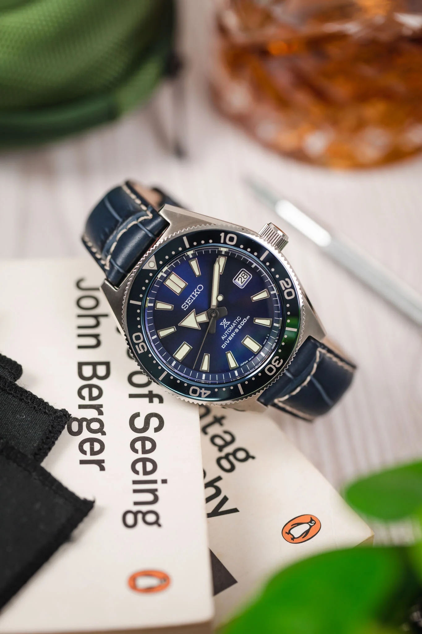 Morellato GUTTUSO Alligator-Embossed Leather Watch Strap in BLUE - Image 4