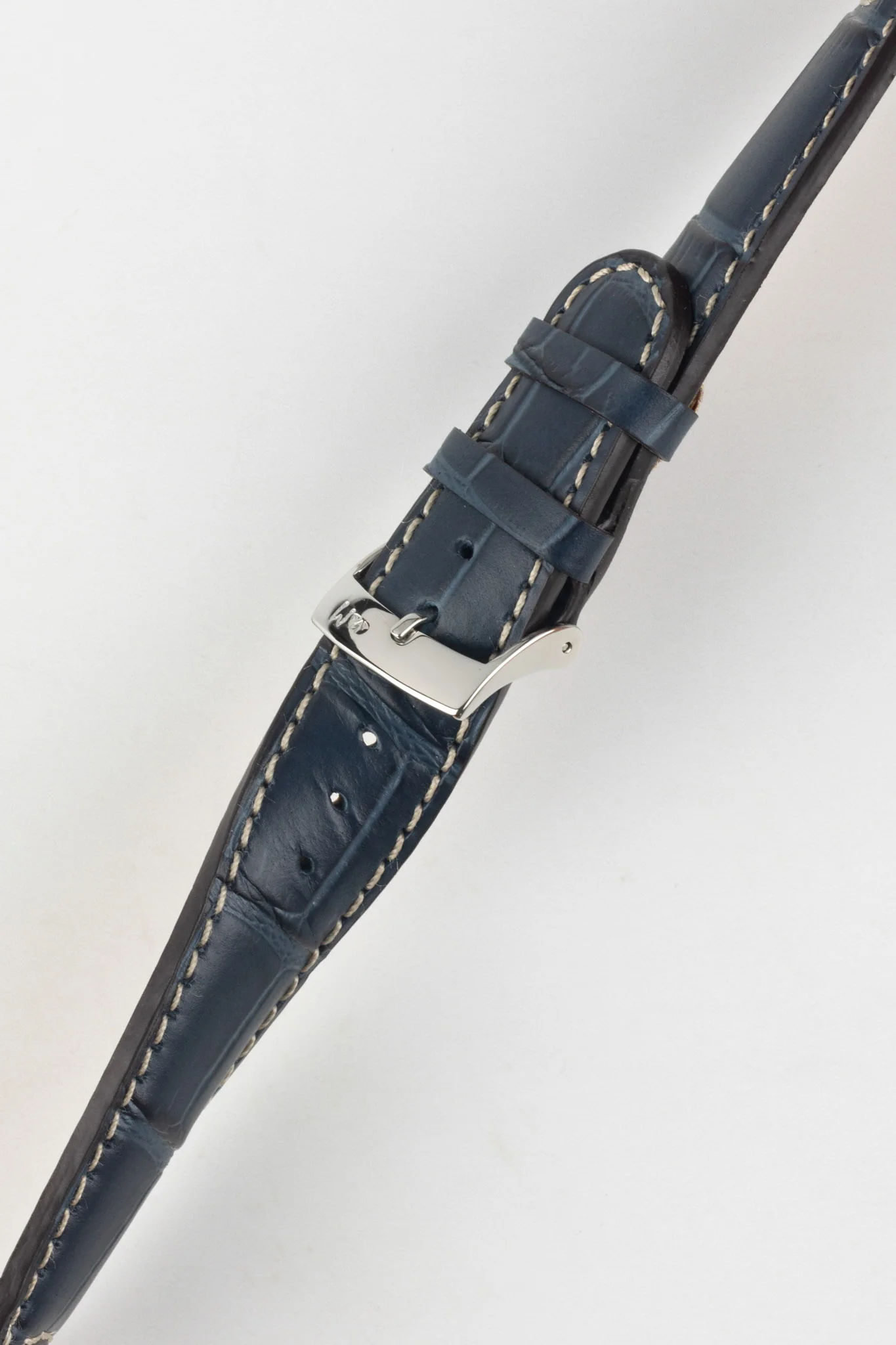 Morellato GUTTUSO Alligator-Embossed Leather Watch Strap in BLUE - Image 5