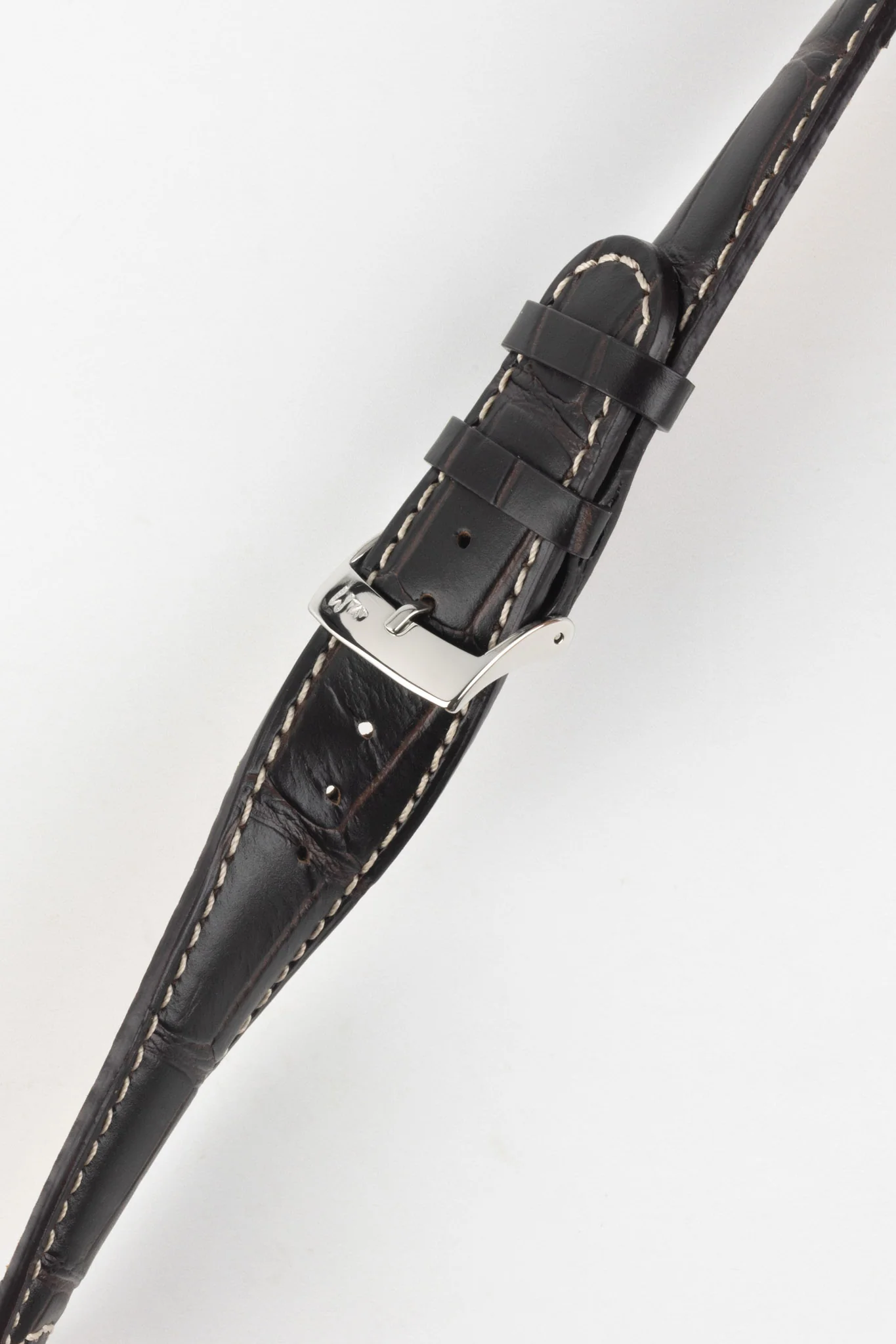 Morellato GUTTUSO Alligator-Embossed Leather Watch Strap in BROWN - Image 5