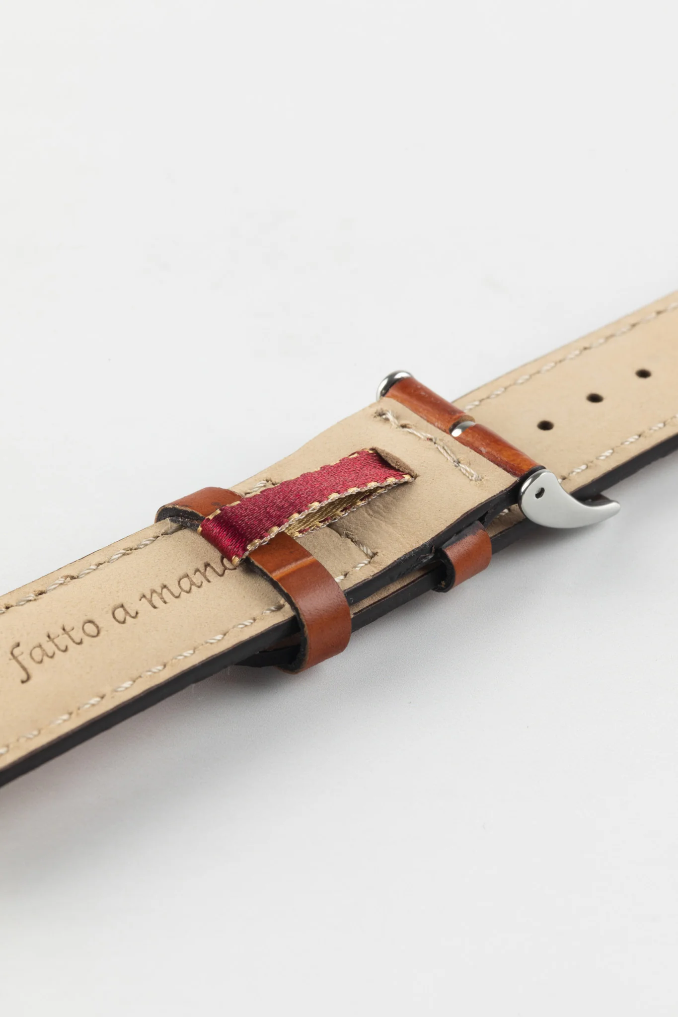 Morellato GUTTUSO Alligator-Embossed Leather Watch Strap in GOLD BROWN - Image 7