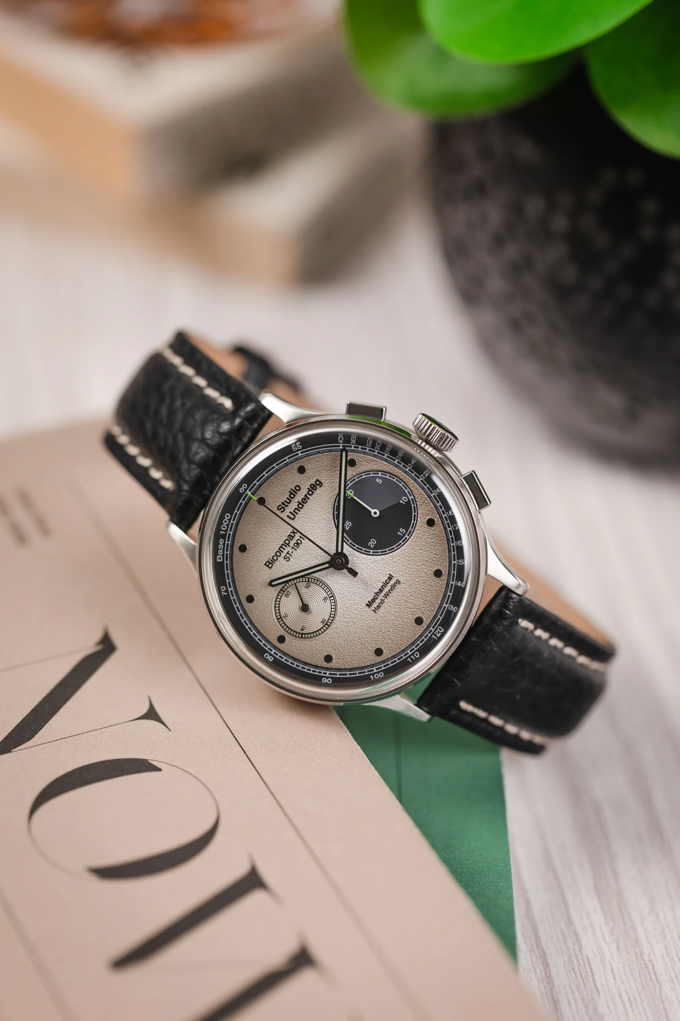 Morellato KUGA Padded Calfskin Leather Watch Strap in BLACK - Image 4