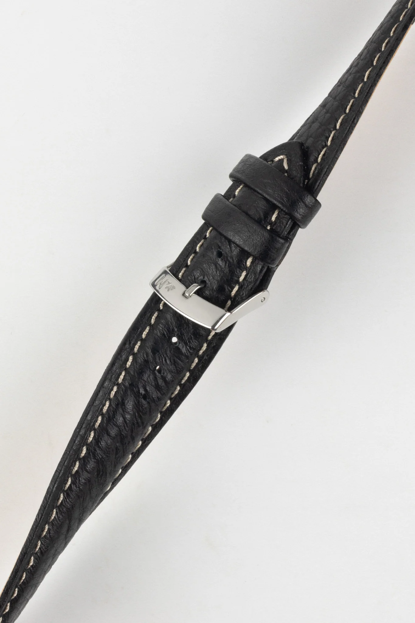 Morellato KUGA Padded Calfskin Leather Watch Strap in BLACK - Image 5