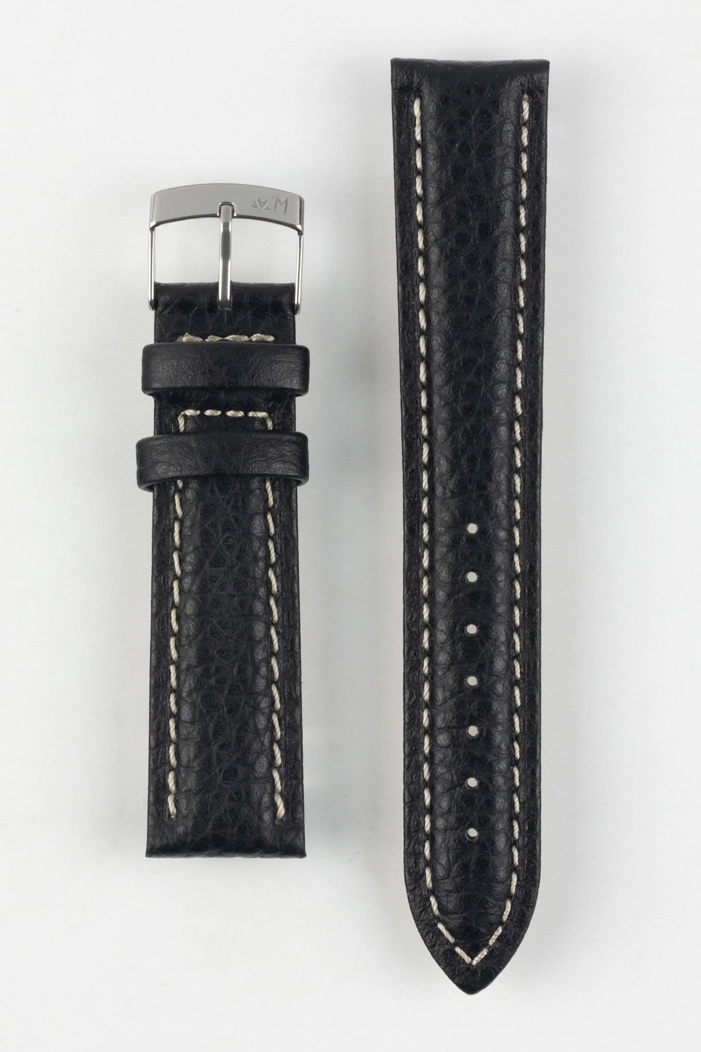 Morellato KUGA Padded Calfskin Leather Watch Strap in BLACK - Image 9