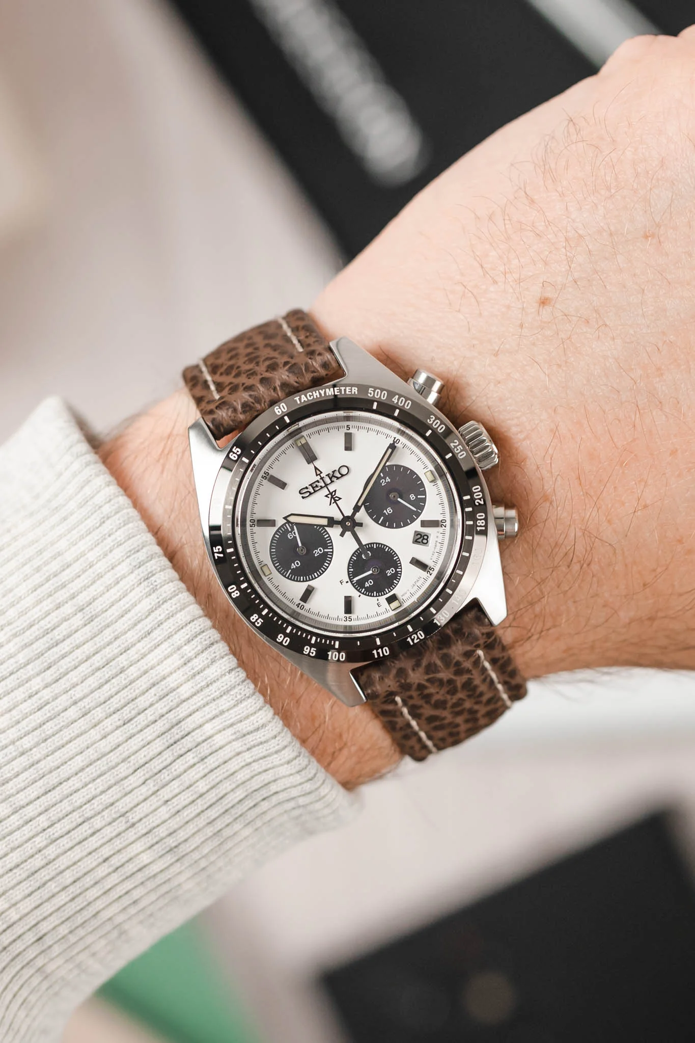 Morellato KUGA Padded Calfskin Leather Watch Strap in BROWN - Image 2