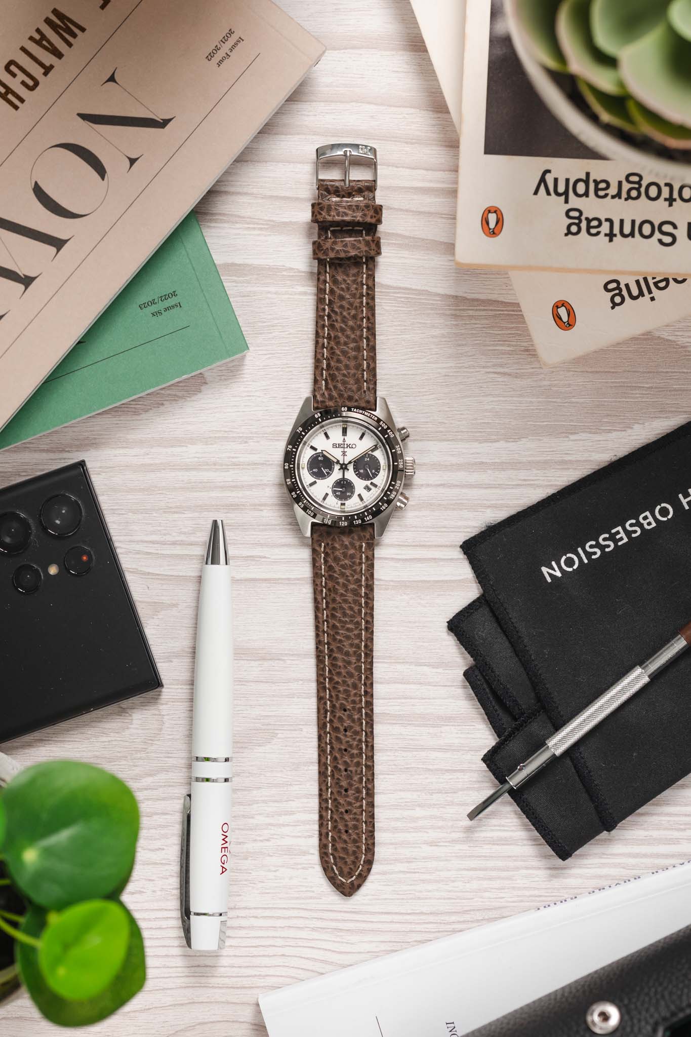 Morellato KUGA Padded Calfskin Leather Watch Strap in BROWN - Image 6