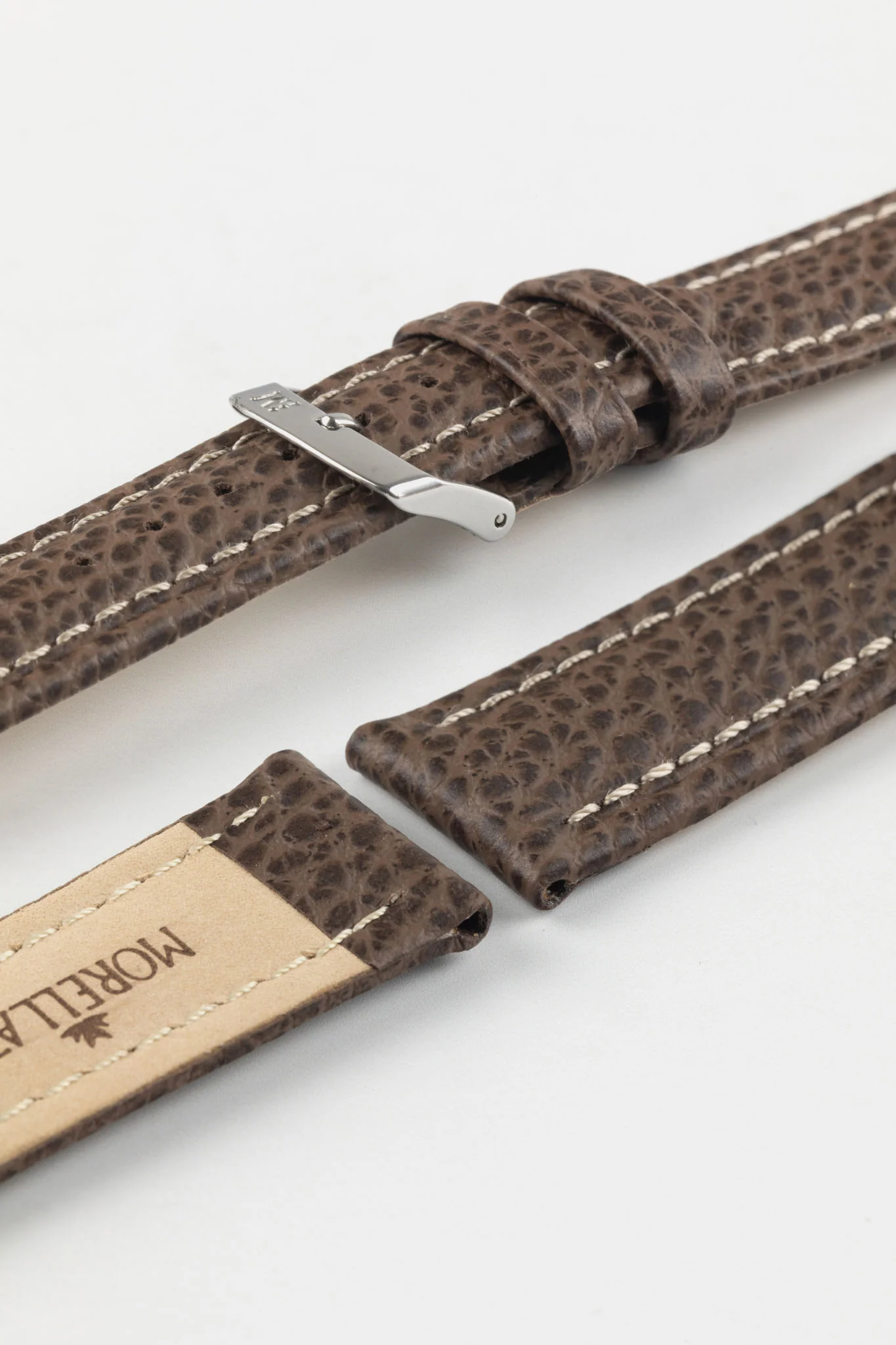 Morellato KUGA Padded Calfskin Leather Watch Strap in BROWN - Image 7