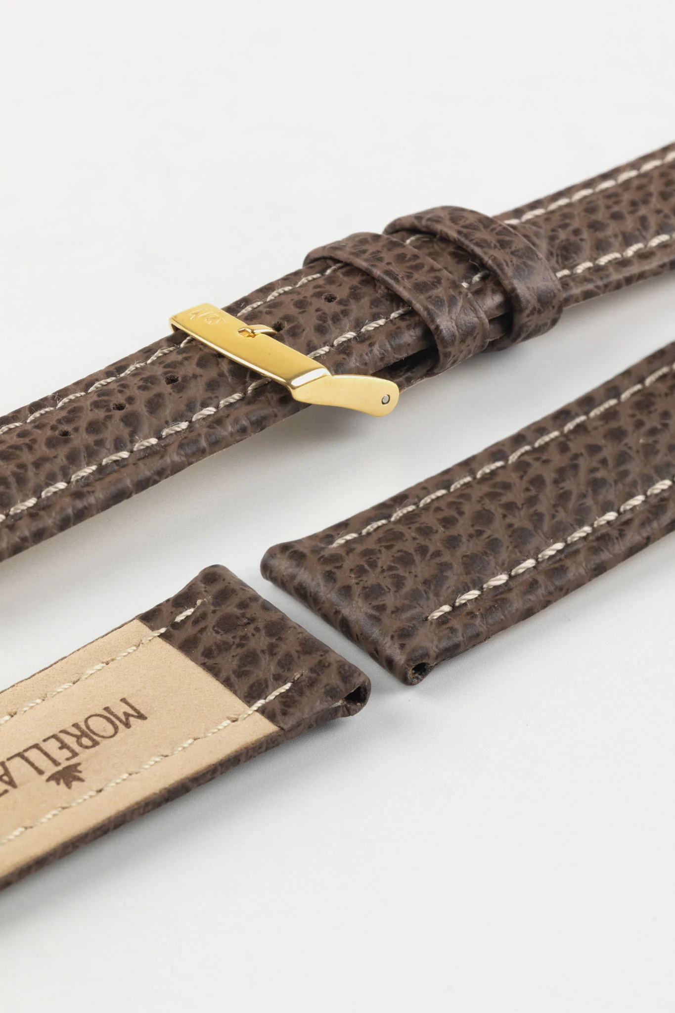 Morellato KUGA Padded Calfskin Leather Watch Strap in BROWN - Image 8