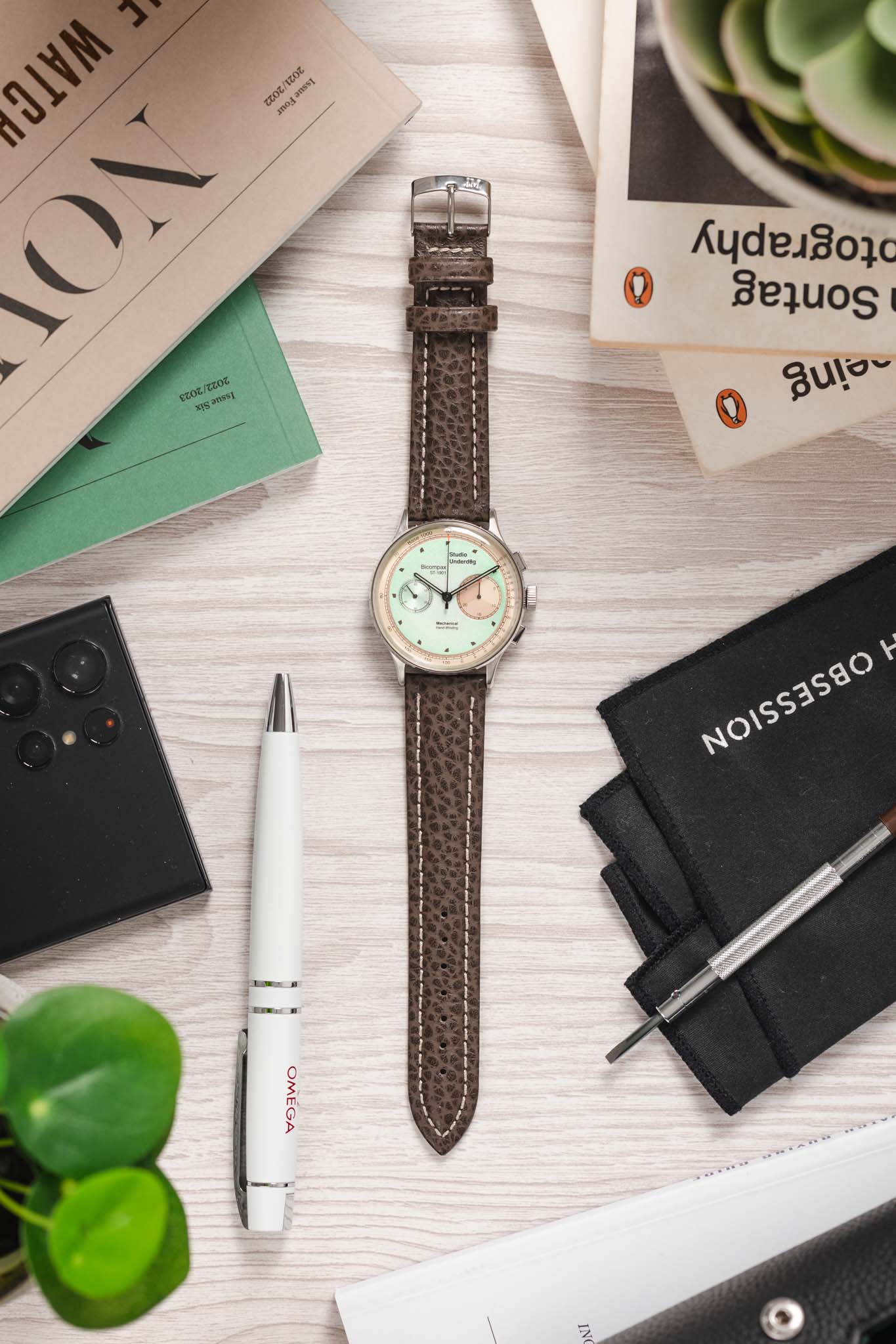 Morellato KUGA Padded Calfskin Leather Watch Strap in DARK BROWN - Image 6
