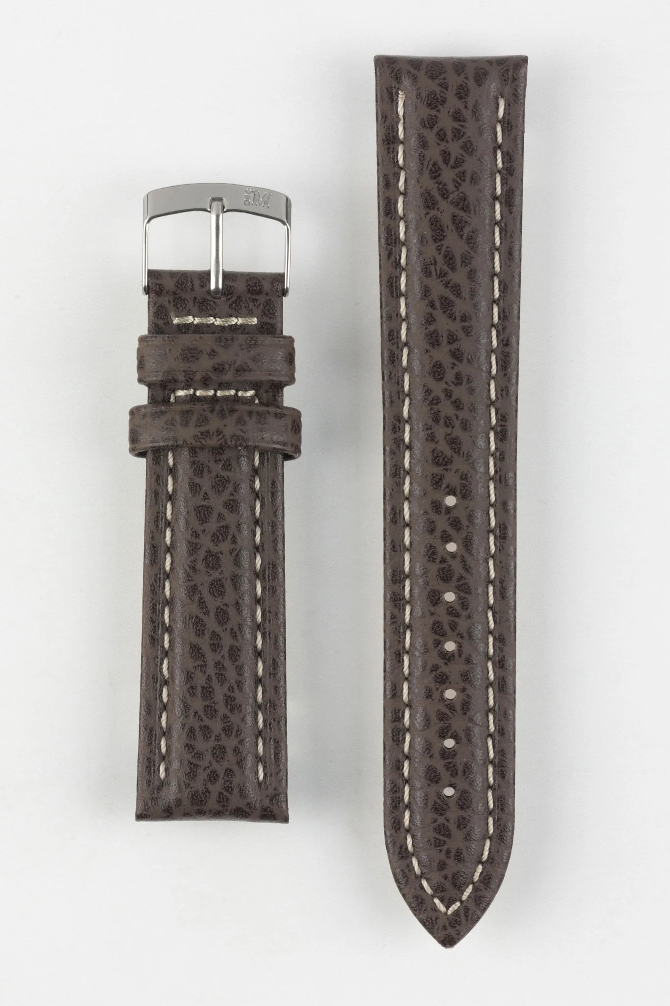 Morellato KUGA Padded Calfskin Leather Watch Strap in DARK BROWN - Image 9
