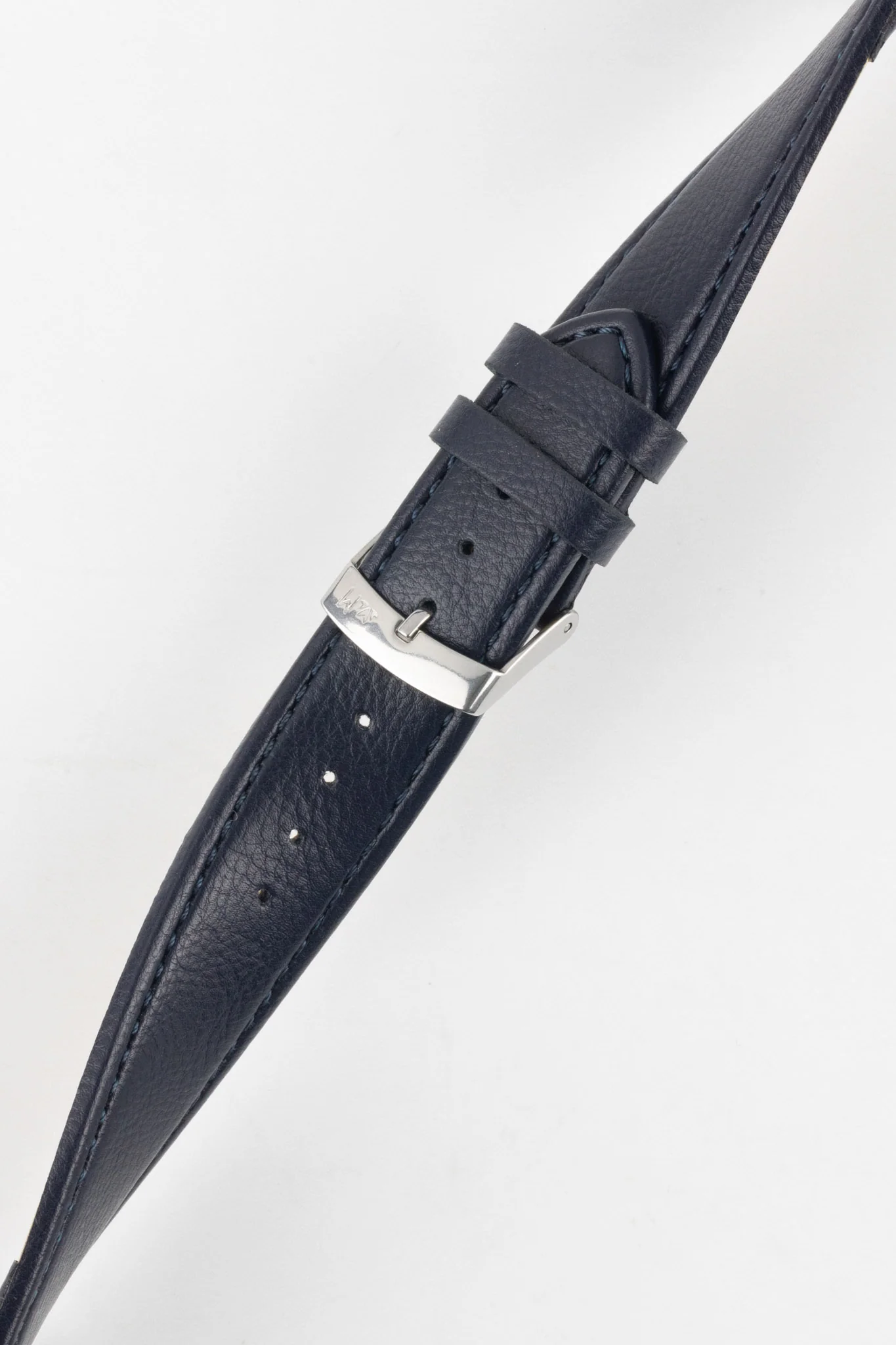 Morellato LAURO Goatskin-Grain Vegan Leather Watch Strap in BLUE - Image 5