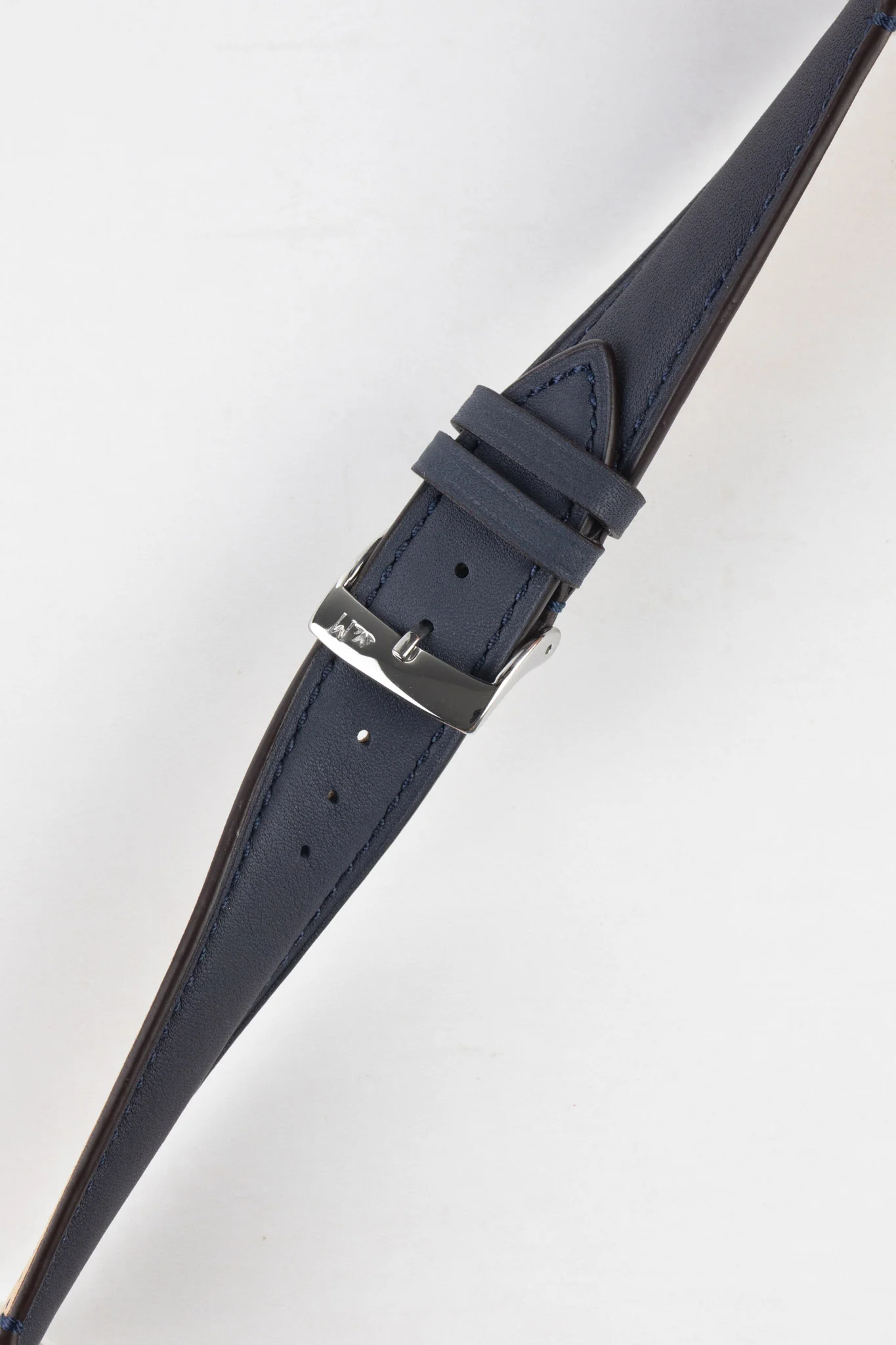 Morellato LEVY Vintage Calfskin Leather Watch Strap in BLUE - Image 4