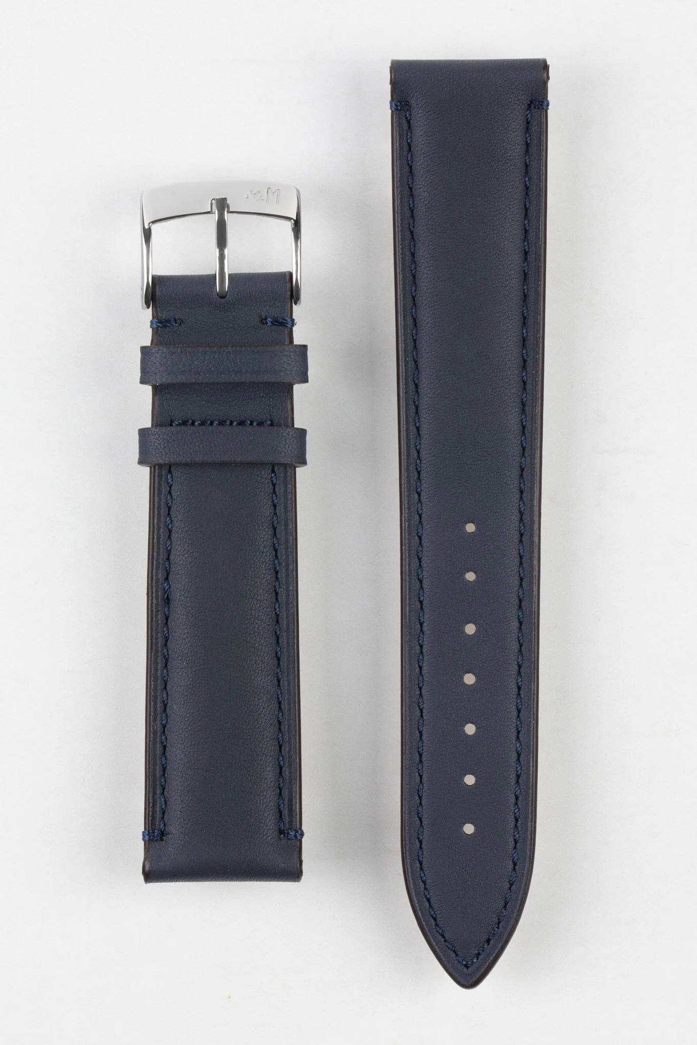 Morellato LEVY Vintage Calfskin Leather Watch Strap in BLUE - Image 6