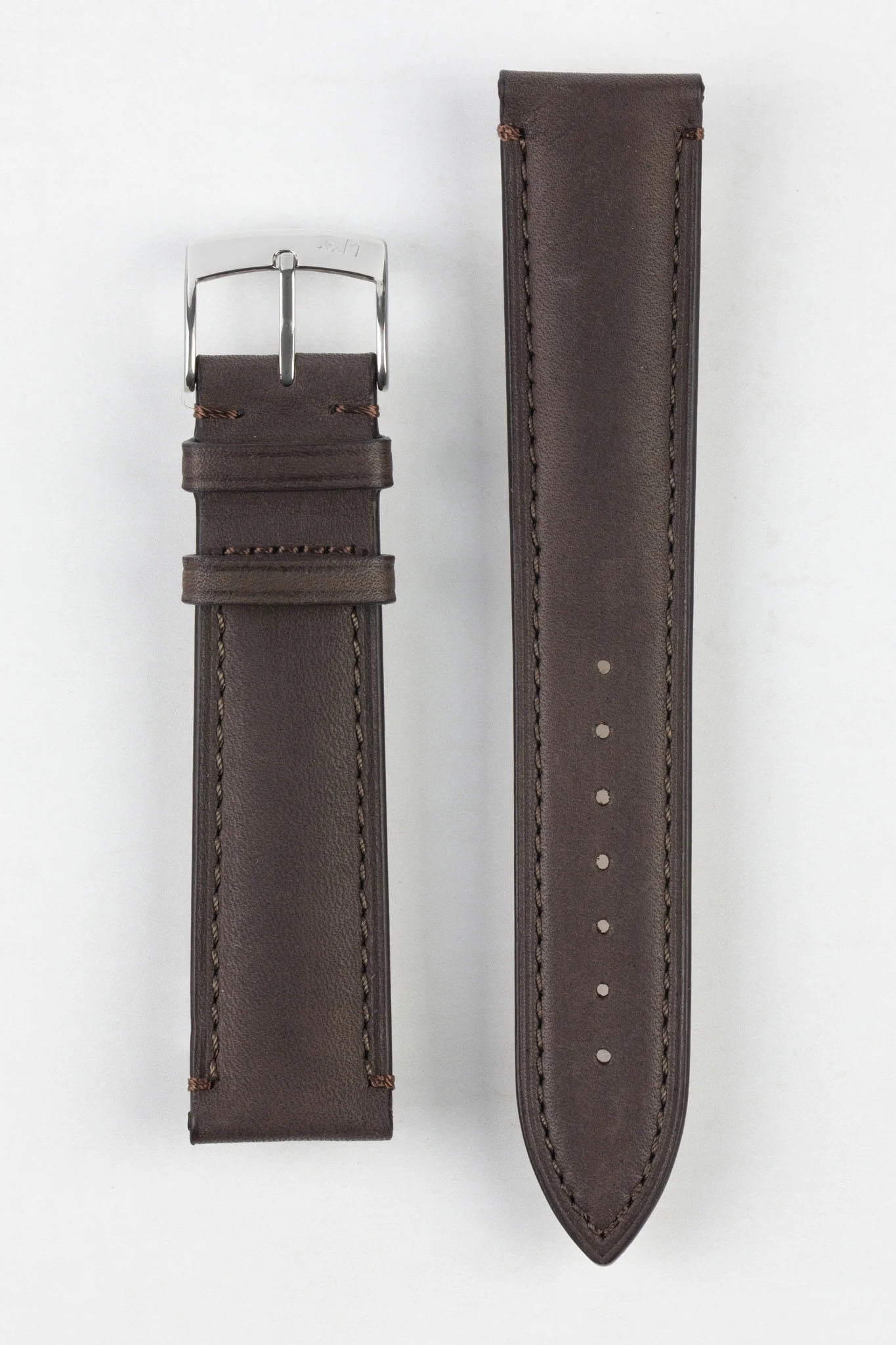 Morellato LEVY Vintage Calfskin Leather Watch Strap in DARK BROWN - Image 6