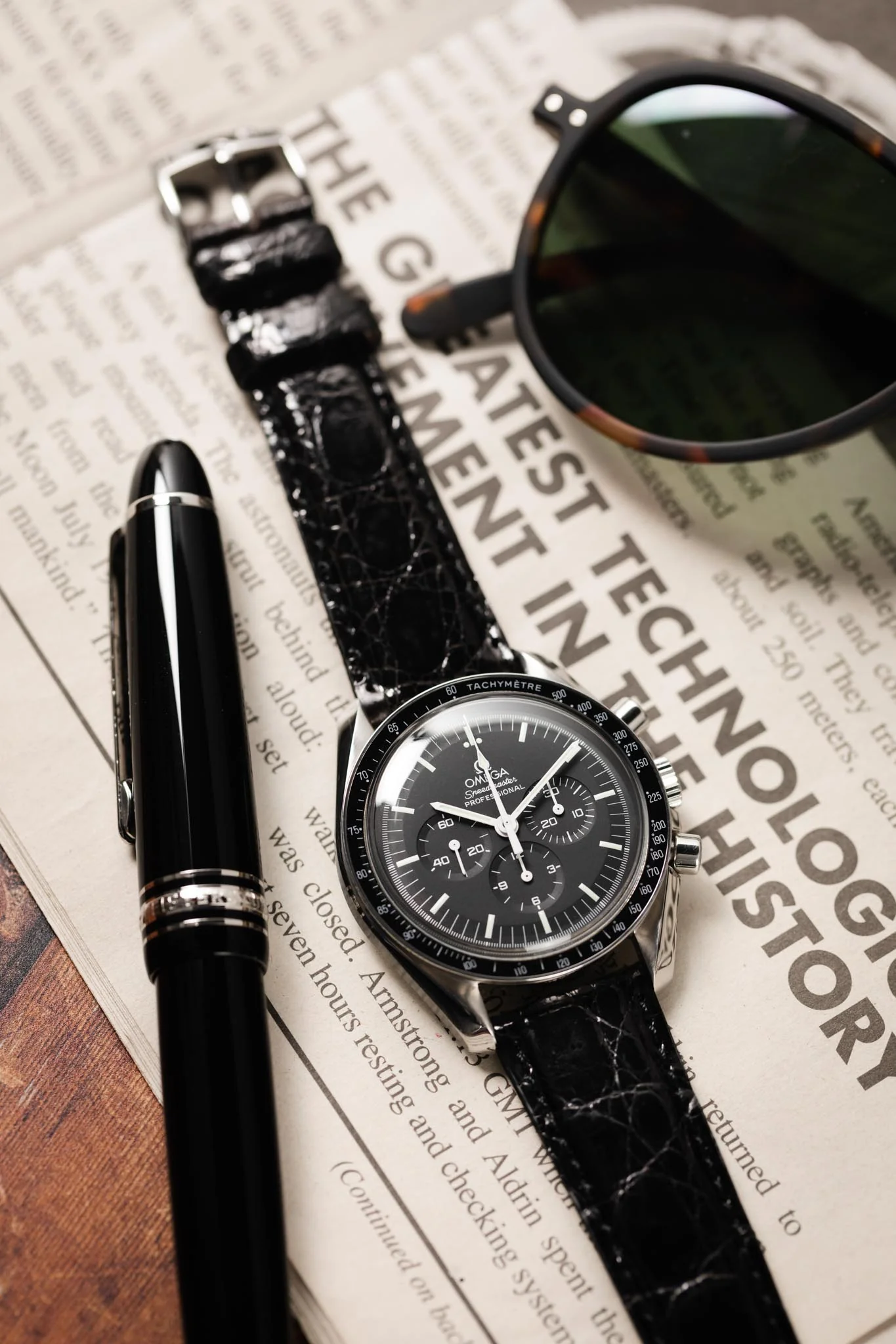 Morellato MOMBASA Genuine Crocodile Watch Strap in BLACK - Image 4