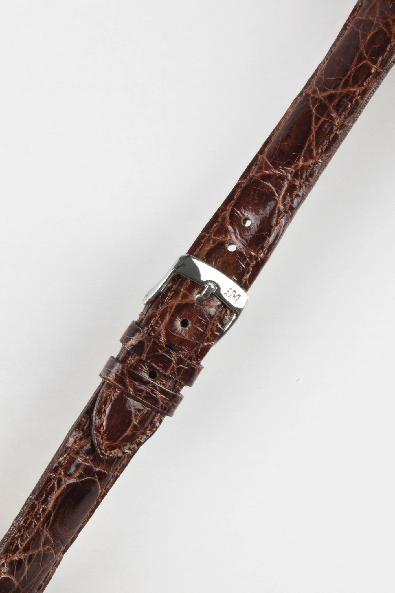 Morellato MOMBASA Genuine Crocodile Watch Strap in DARK BROWN - Image 5