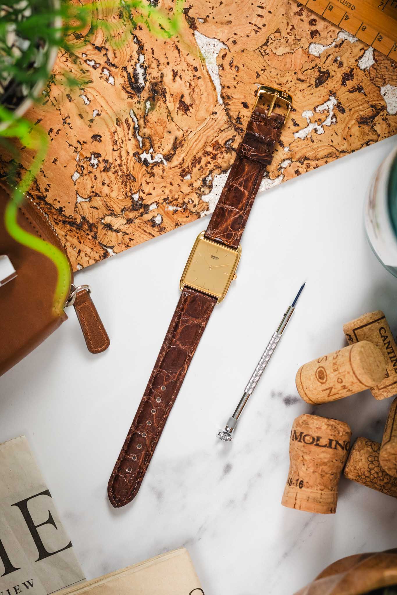 Morellato MOMBASA Genuine Crocodile Watch Strap in DARK BROWN - Image 9