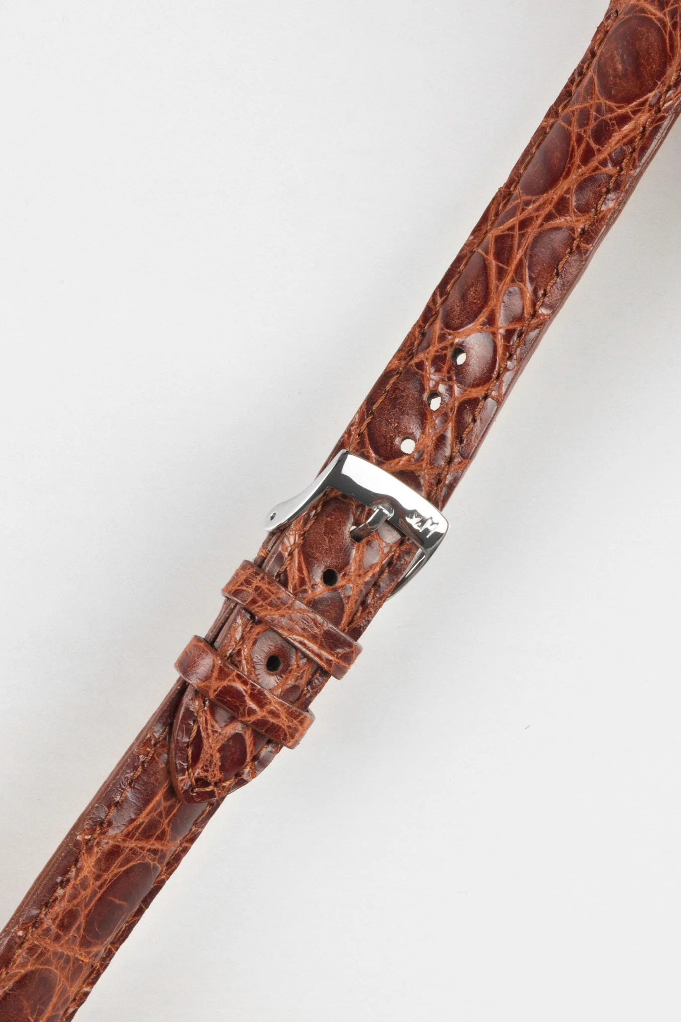 Morellato MOMBASA Genuine Crocodile Watch Strap in GOLD BROWN - Image 5