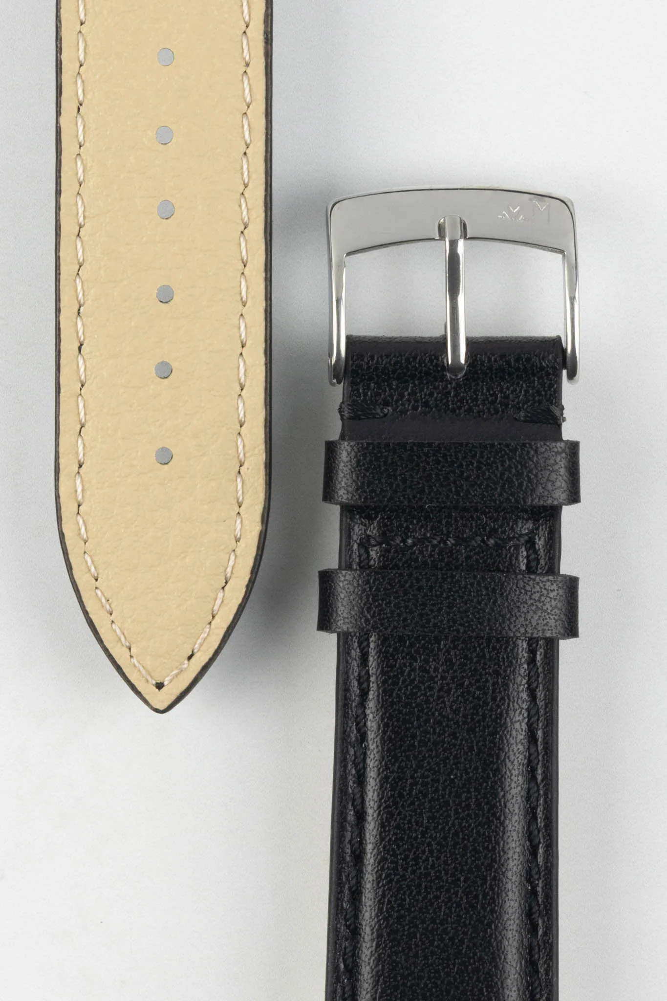 Morellato NAXOS Recycled Leather-Fibre Watch Strap in BLACK - Image 3