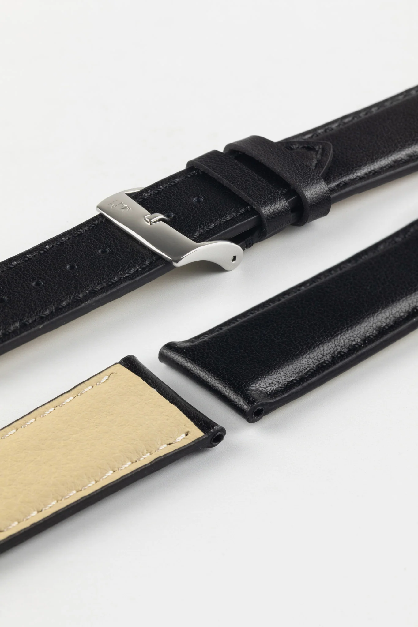 Morellato NAXOS Recycled Leather-Fibre Watch Strap in BLACK - Image 7