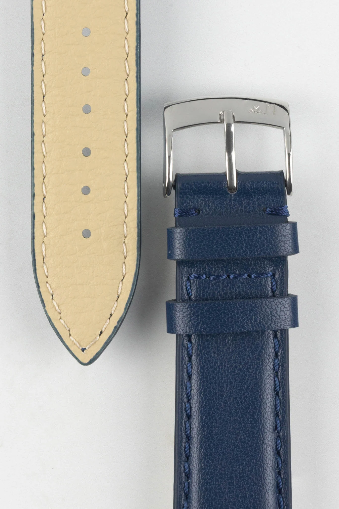 Morellato NAXOS Recycled Leather-Fibre Watch Strap in BLUE - Image 3