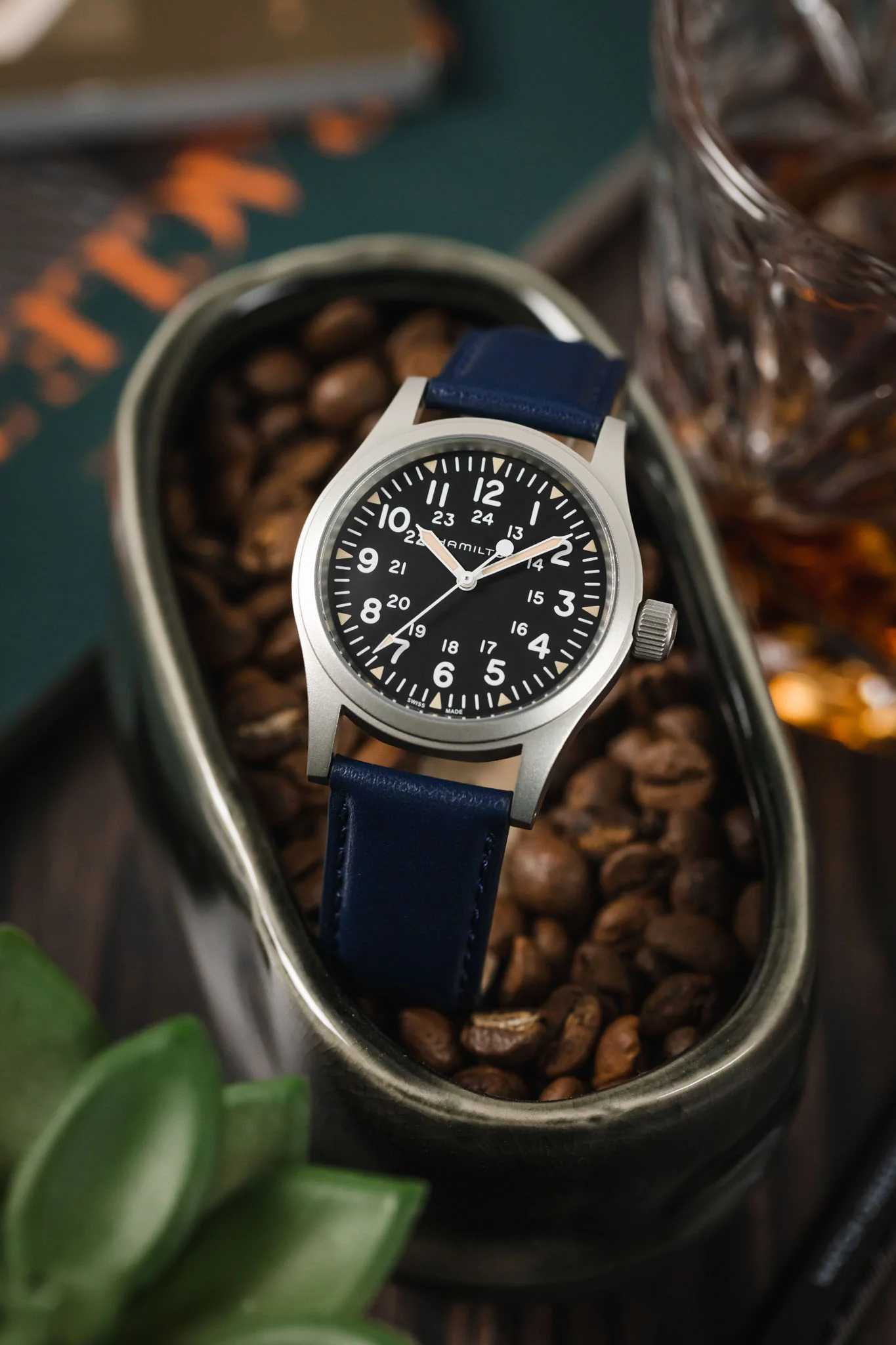 Morellato NAXOS Recycled Leather-Fibre Watch Strap in BLUE - Image 4
