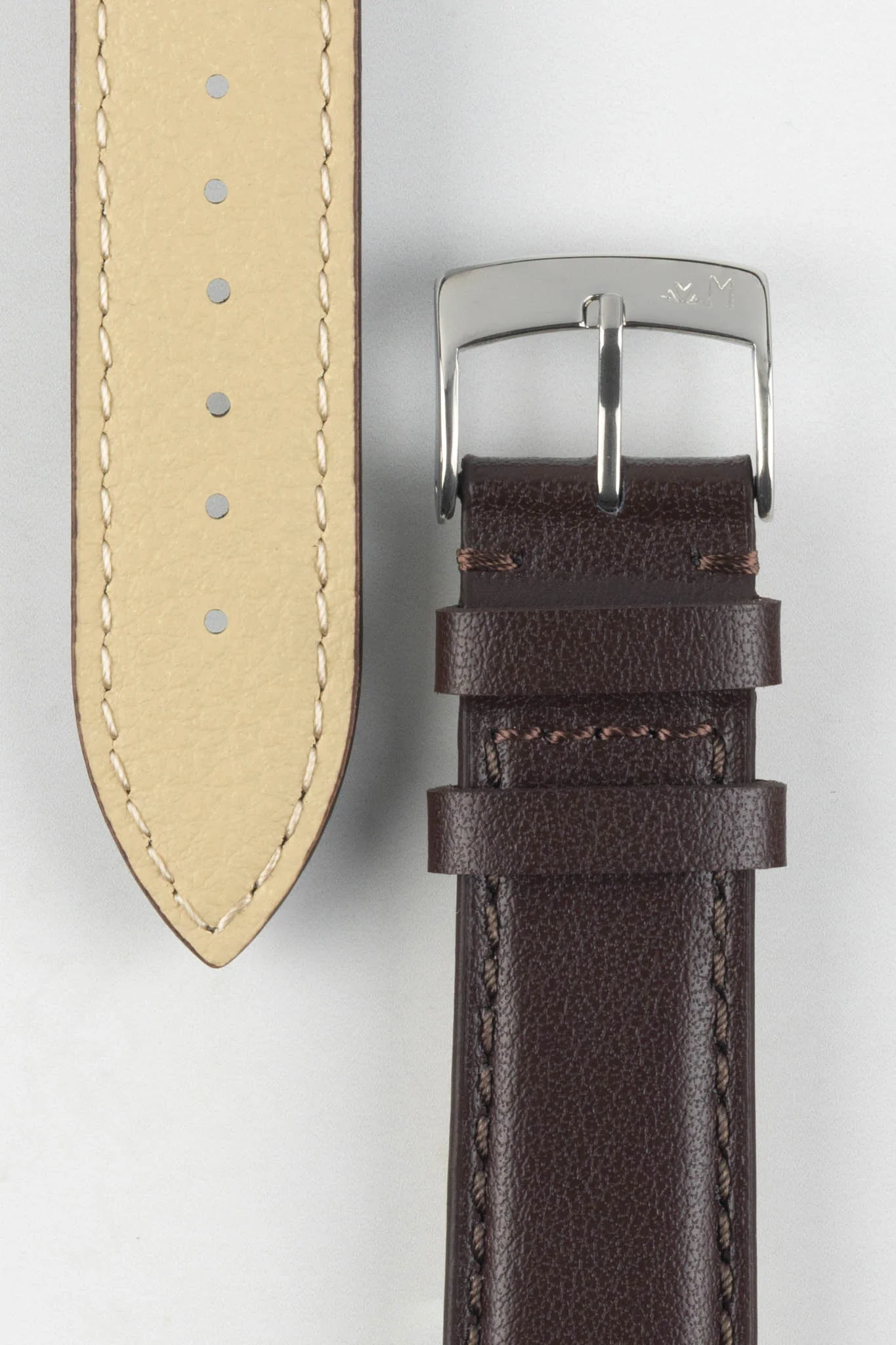 Morellato NAXOS Recycled Leather-Fibre Watch Strap in BROWN - Image 3