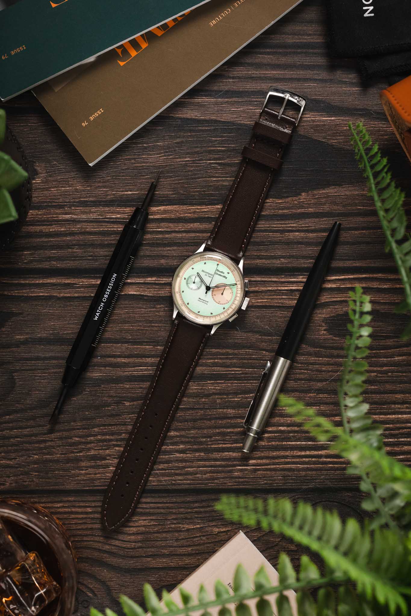Morellato NAXOS Recycled Leather-Fibre Watch Strap in BROWN - Image 6